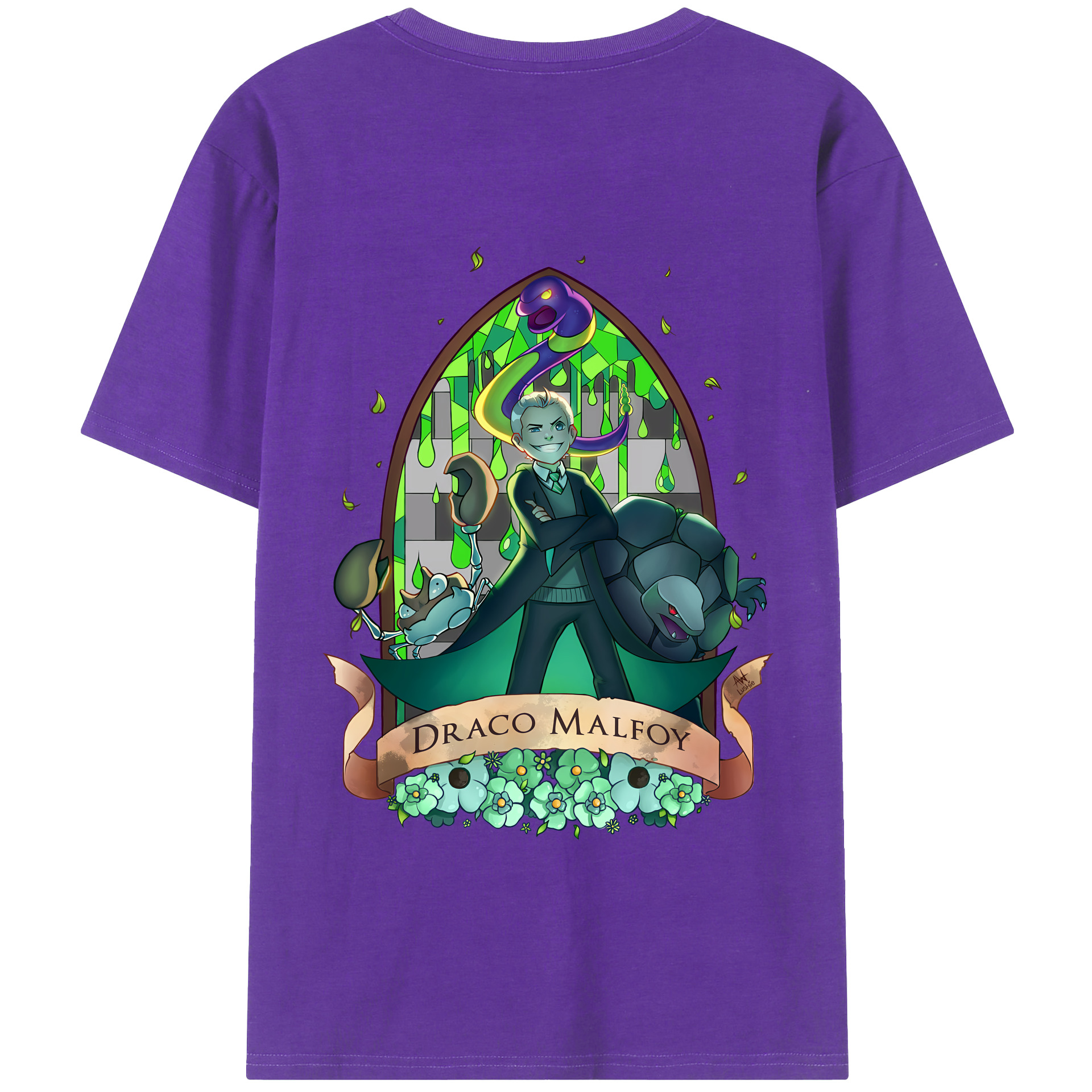 （画像用） Harry Potter ハリー・ポッターシリーズ 綿100％ メンズ半袖Tシャツ（バックプリント） 通気性