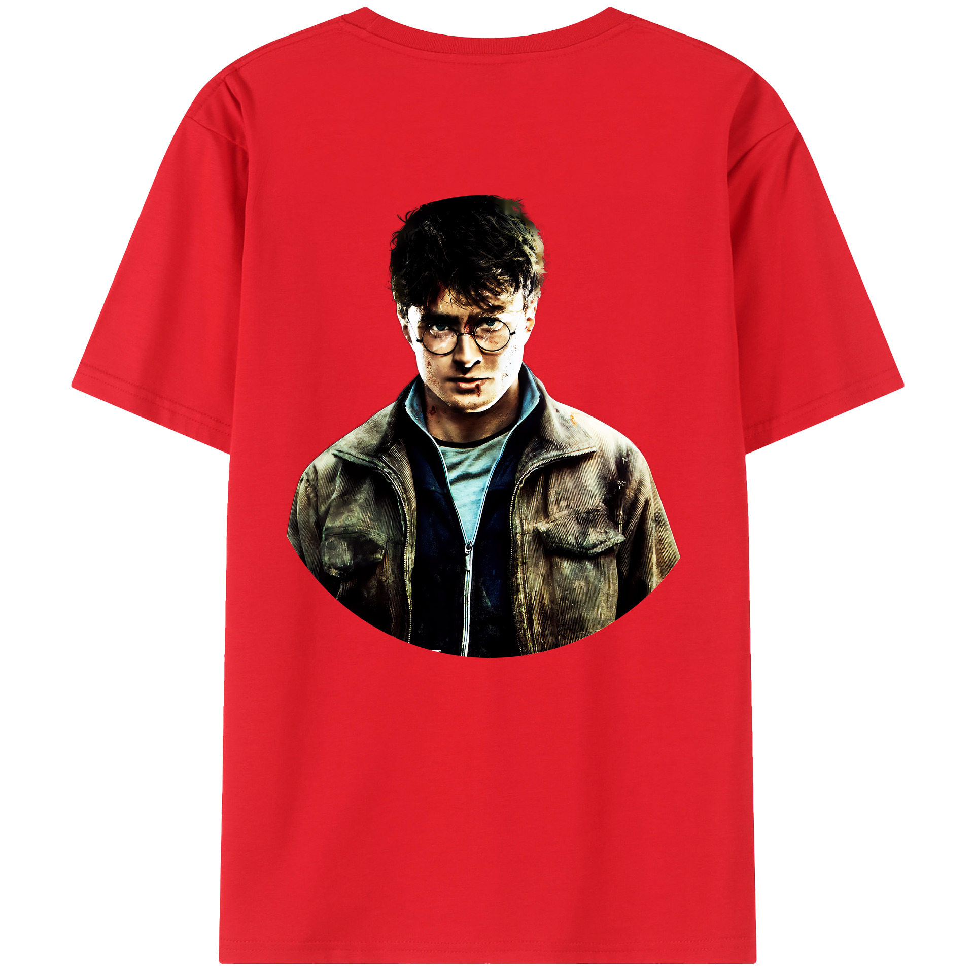 （画像用） Harry Potter ハリー・ポッターシリーズ 綿100％ メンズ半袖Tシャツ（バックプリント） 通気性
