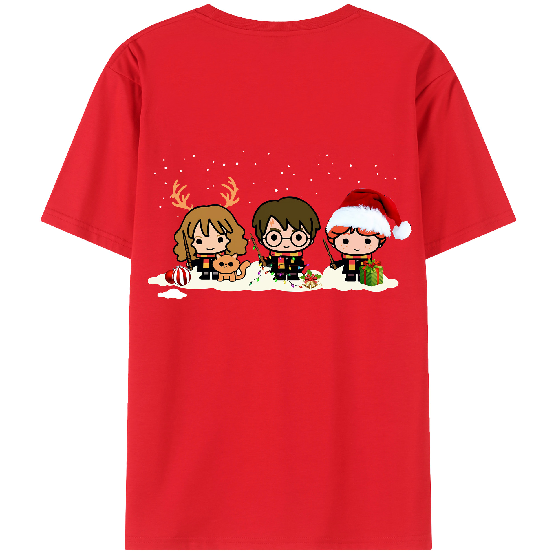 （画像用） Harry Potter ハリー・ポッターシリーズ 綿100％ メンズ半袖Tシャツ（バックプリント） 通気性