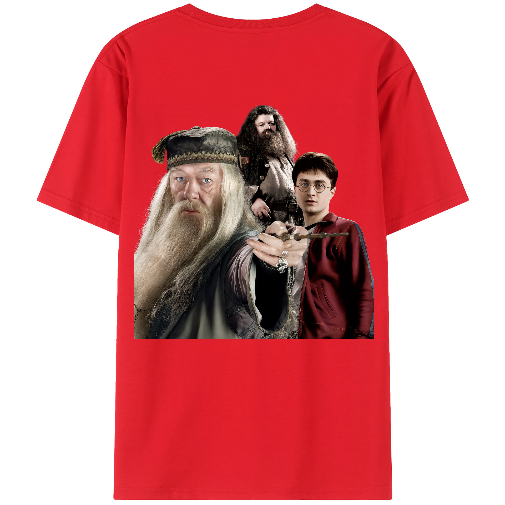 （画像用） Harry Potter ハリー・ポッターシリーズ 綿100％ メンズ半袖Tシャツ（バックプリント） 通気性