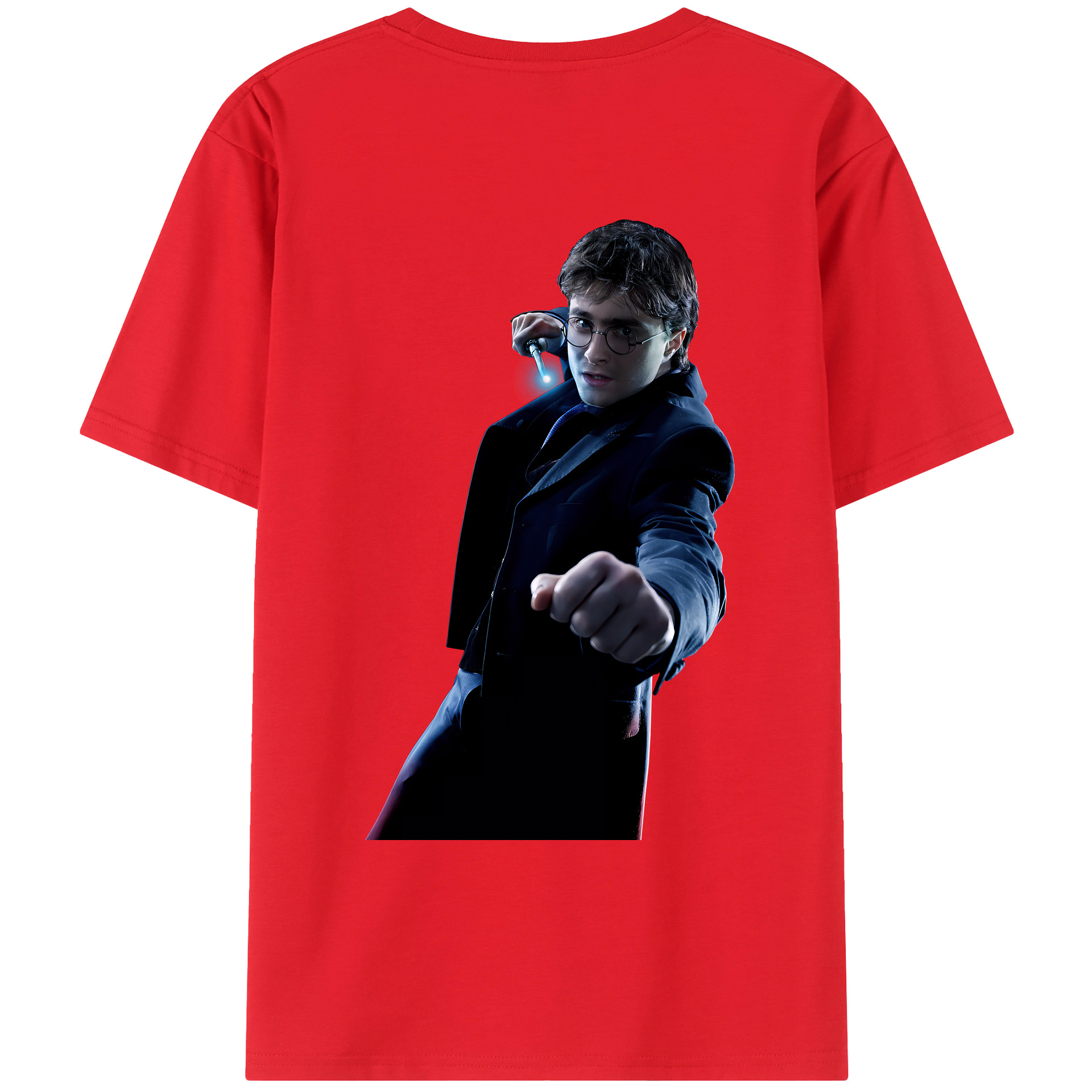 （画像用） Harry Potter ハリー・ポッターシリーズ 綿100％ メンズ半袖Tシャツ（バックプリント） 通気性