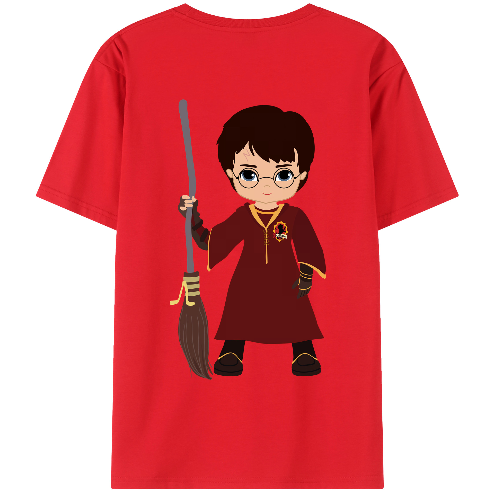 （画像用） Harry Potter ハリー・ポッターシリーズ 綿100％ メンズ半袖Tシャツ（バックプリント） 通気性