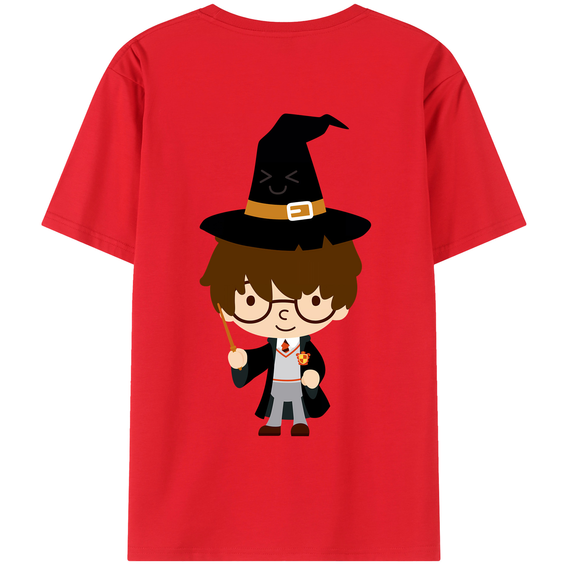 （画像用） Harry Potter ハリー・ポッターシリーズ 綿100％ メンズ半袖Tシャツ（バックプリント） 通気性