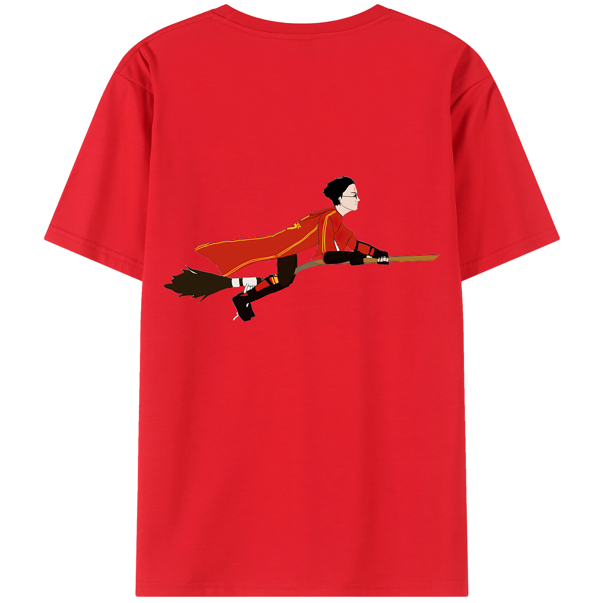（画像用） Harry Potter ハリー・ポッターシリーズ 綿100％ メンズ半袖Tシャツ（バックプリント） 通気性
