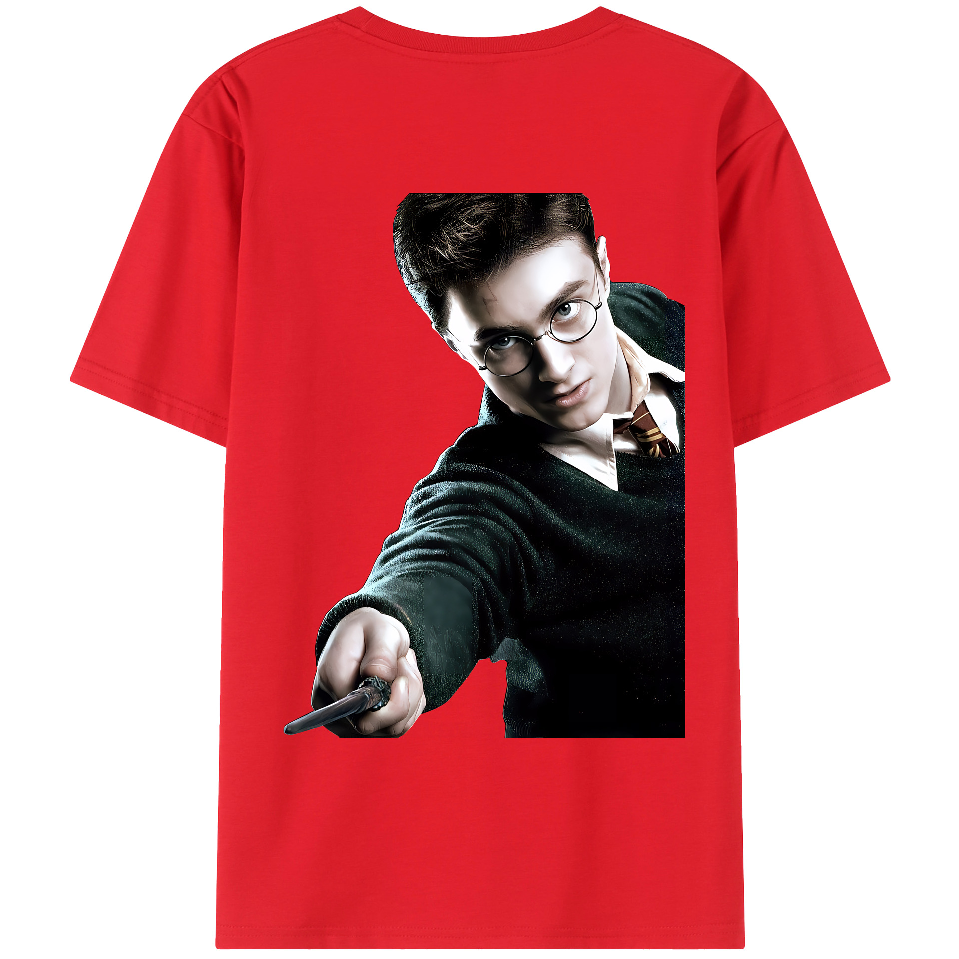 （画像用） Harry Potter ハリー・ポッターシリーズ 綿100％ メンズ半袖Tシャツ（バックプリント） 通気性