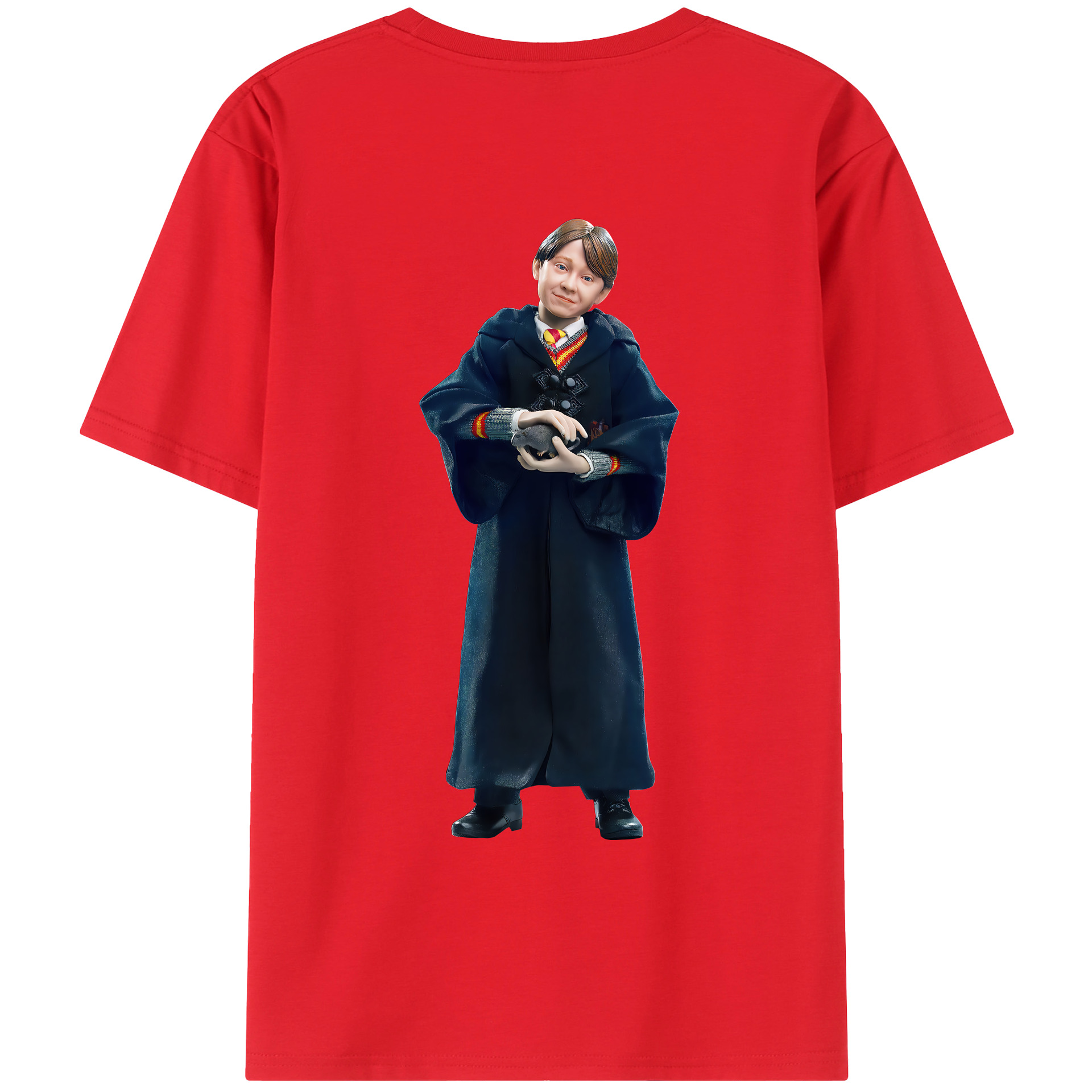 （画像用） Harry Potter ハリー・ポッターシリーズ 綿100％ メンズ半袖Tシャツ（バックプリント） 通気性