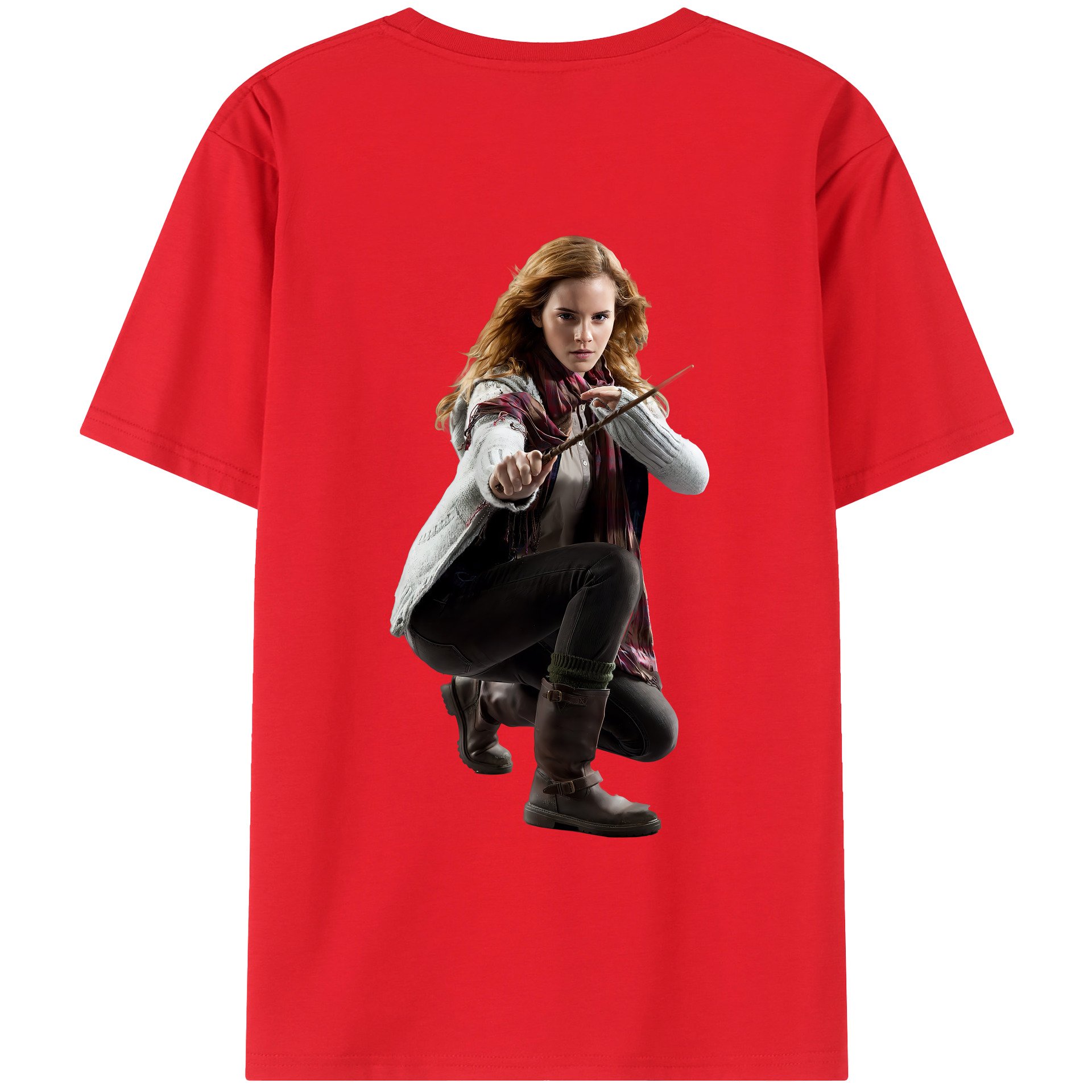 （画像用） Harry Potter ハリー・ポッターシリーズ 綿100％ メンズ半袖Tシャツ（バックプリント） 通気性