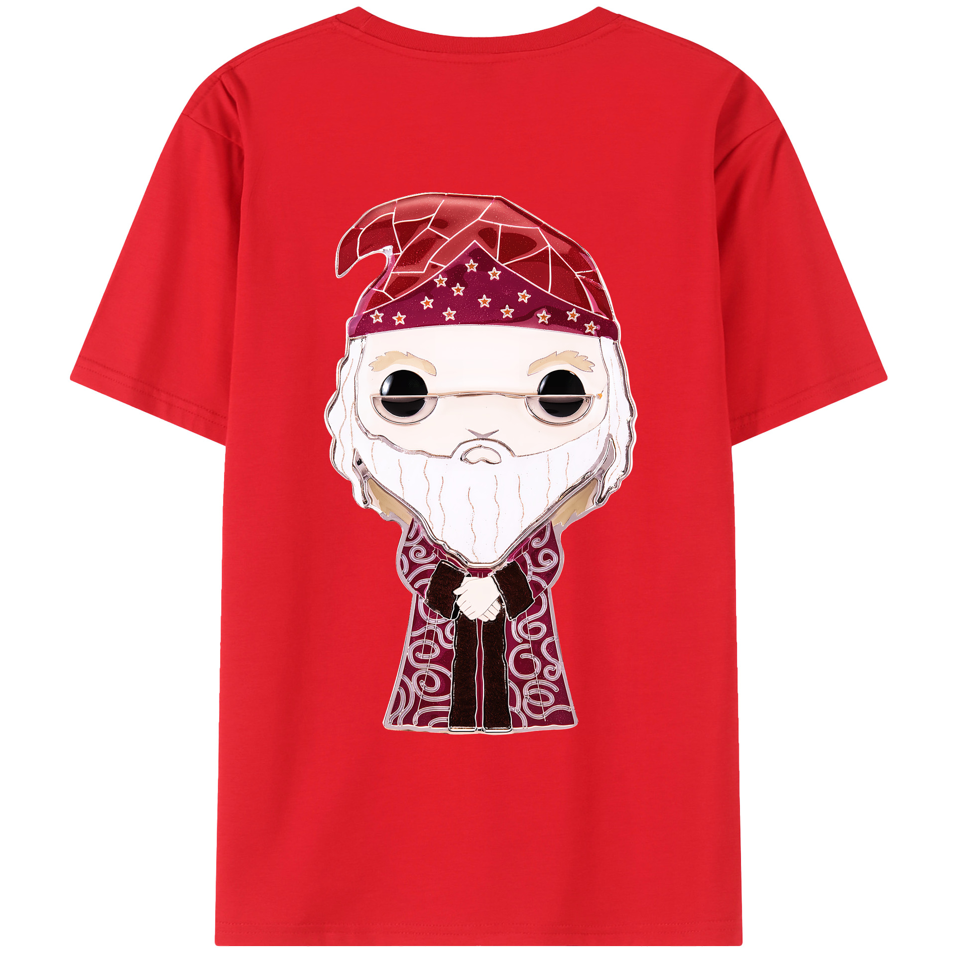 （画像用） Harry Potter ハリー・ポッターシリーズ 綿100％ メンズ半袖Tシャツ（バックプリント） 通気性