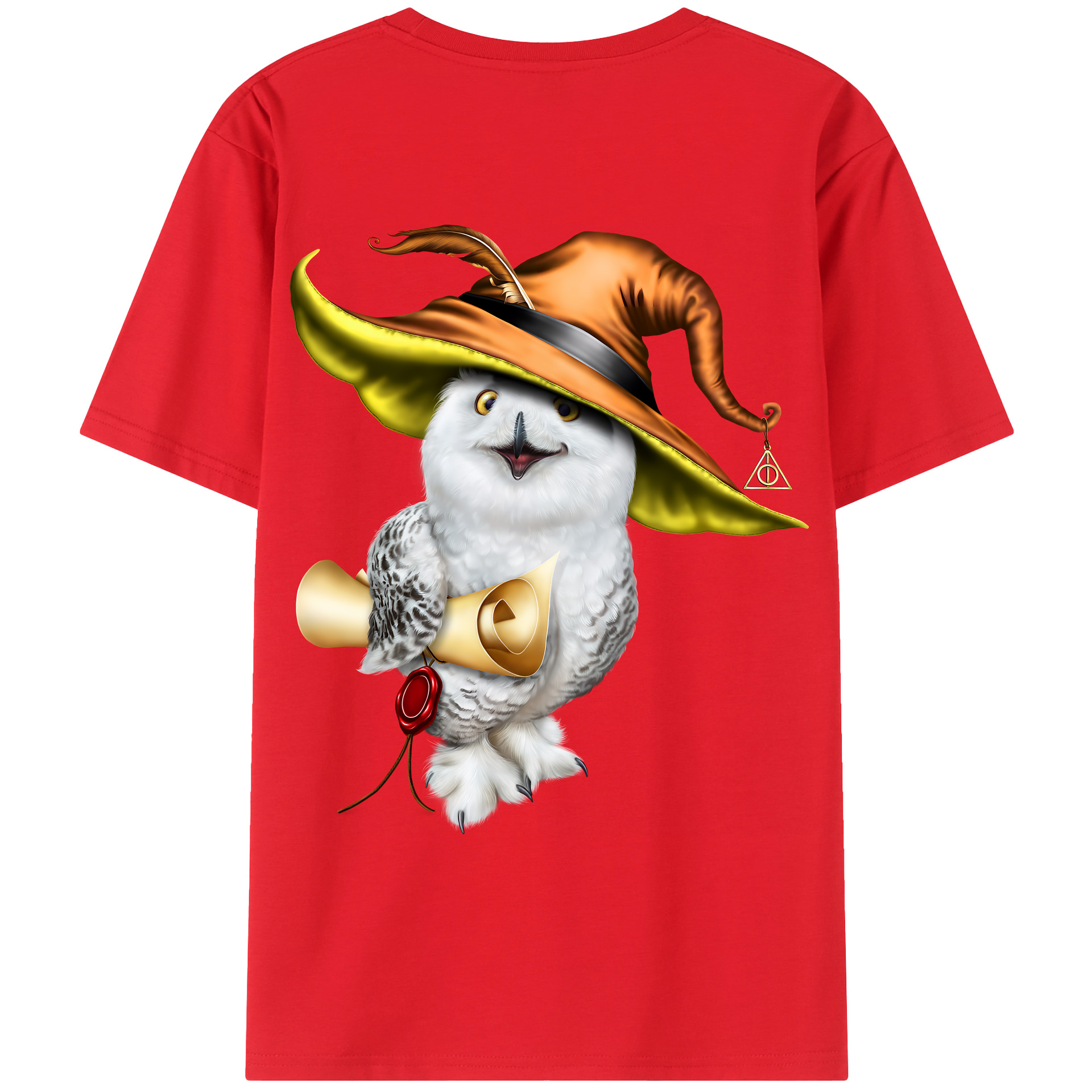 （画像用） Harry Potter ハリー・ポッターシリーズ 綿100％ メンズ半袖Tシャツ（バックプリント） 通気性