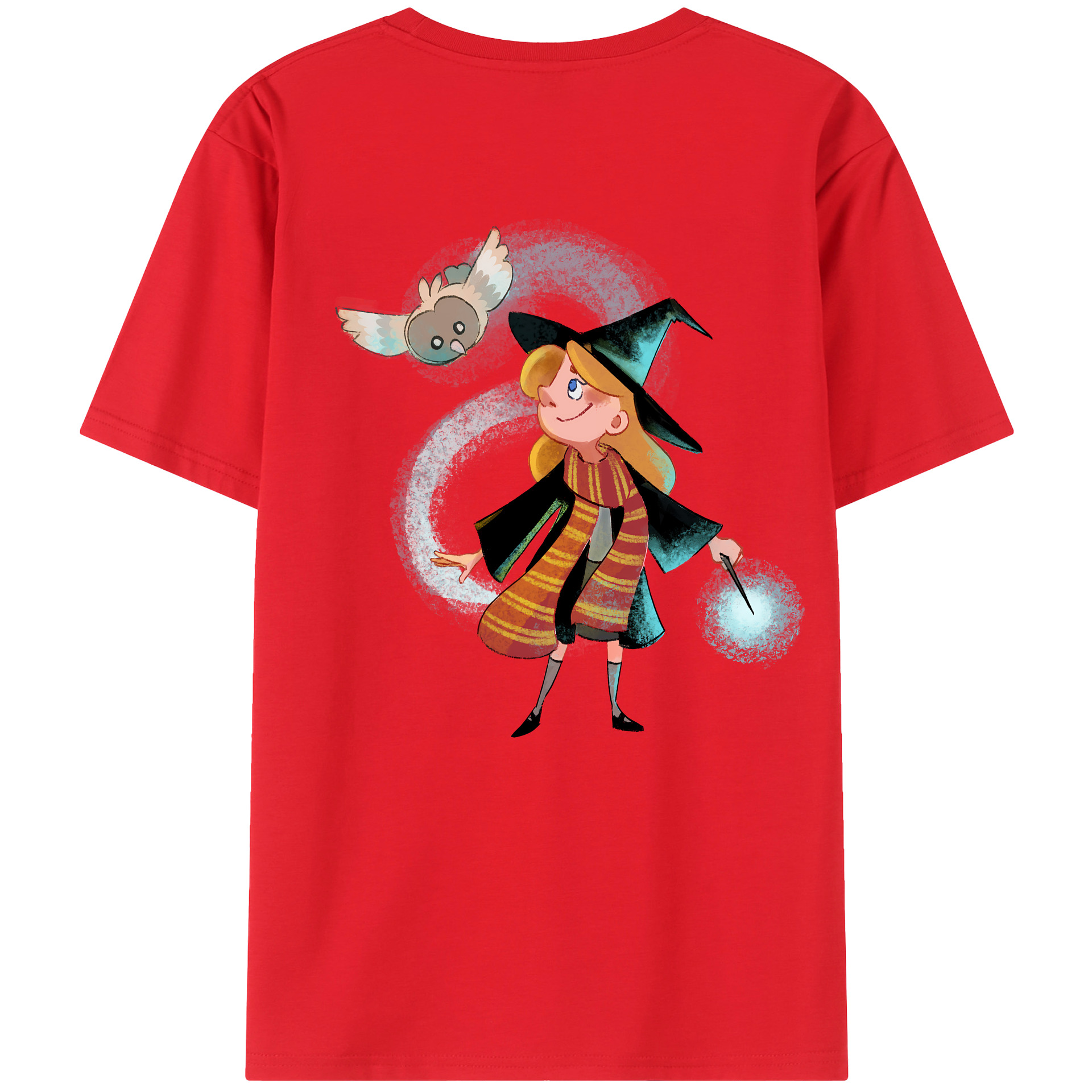 （画像用） Harry Potter ハリー・ポッターシリーズ 綿100％ メンズ半袖Tシャツ（バックプリント） 通気性