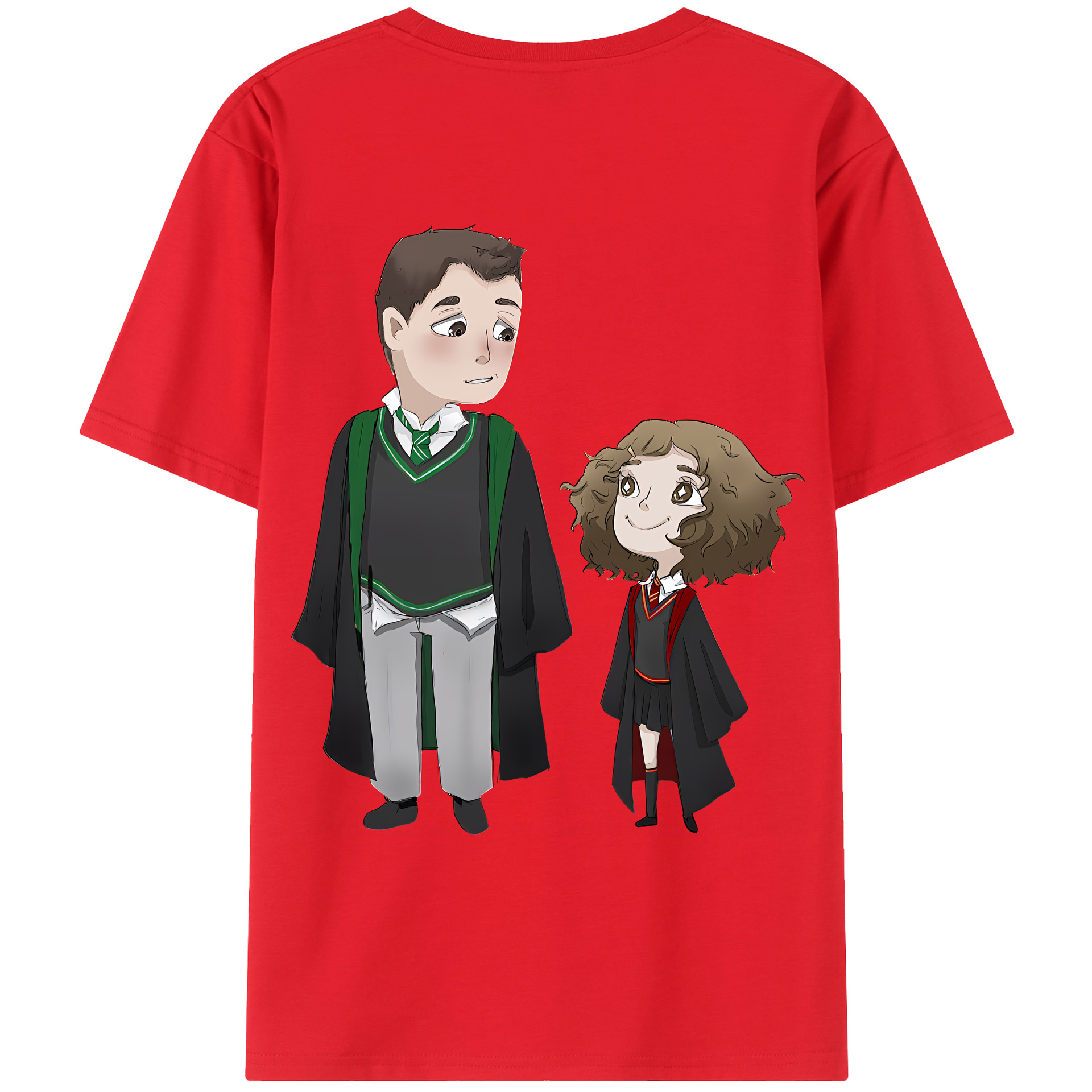 （画像用） Harry Potter ハリー・ポッターシリーズ 綿100％ メンズ半袖Tシャツ（バックプリント） 通気性