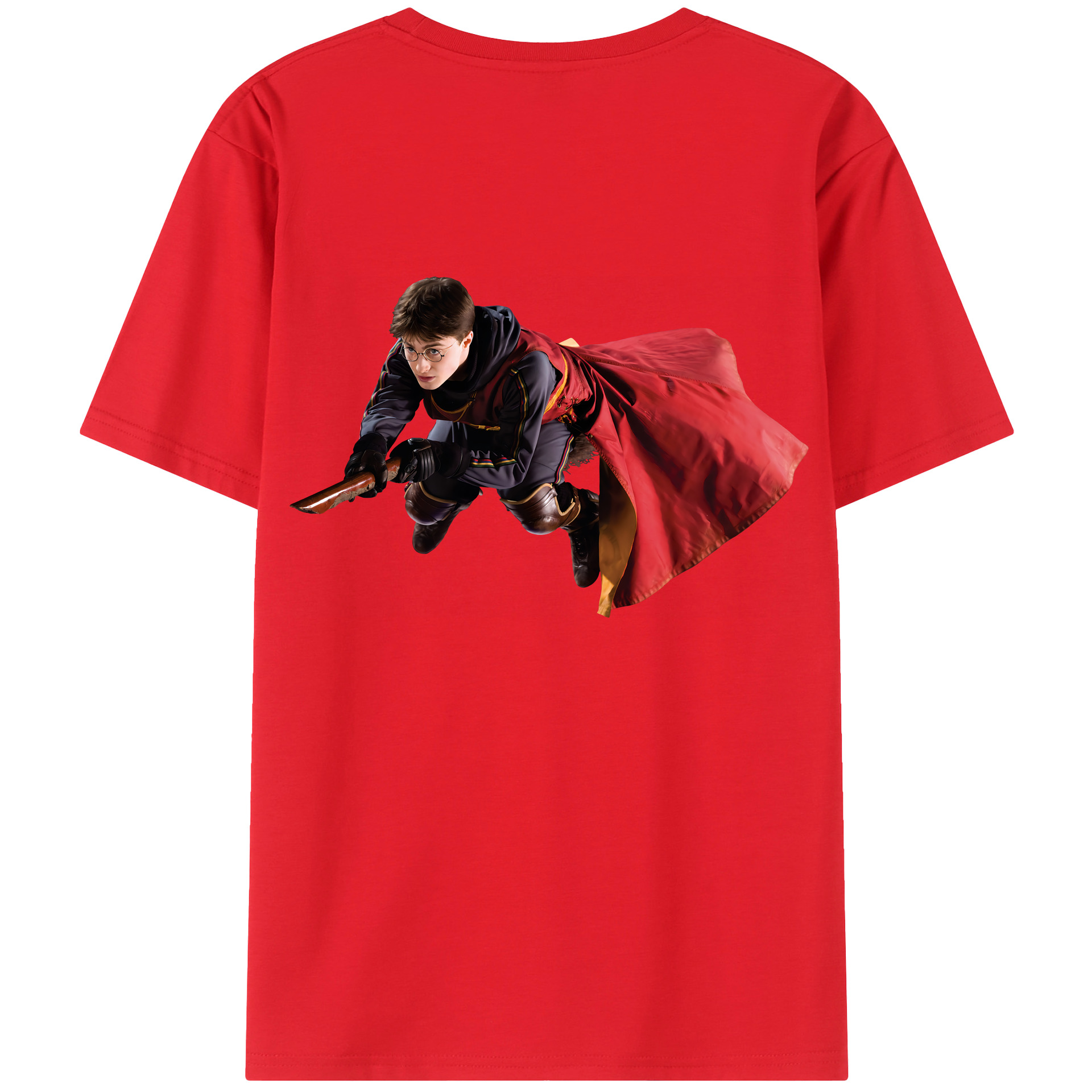 （画像用） Harry Potter ハリー・ポッターシリーズ 綿100％ メンズ半袖Tシャツ（バックプリント） 通気性