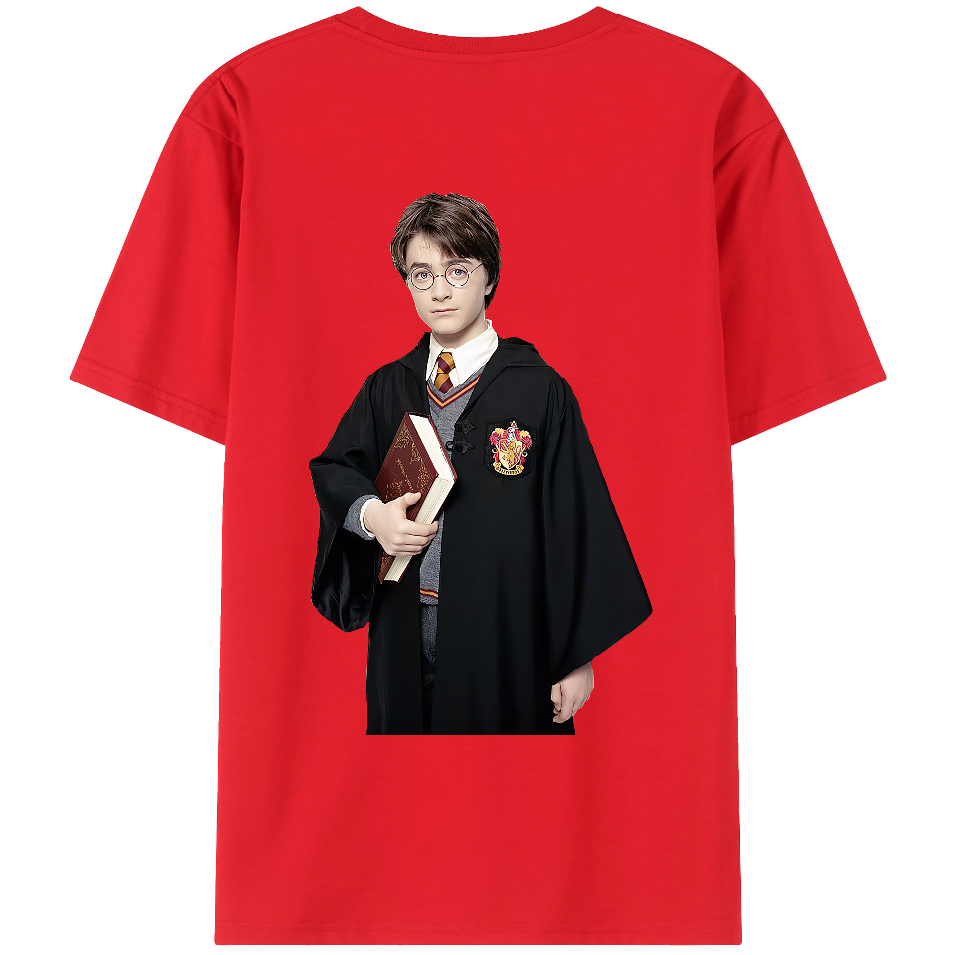 （画像用） Harry Potter ハリー・ポッターシリーズ 綿100％ メンズ半袖Tシャツ（バックプリント） 通気性