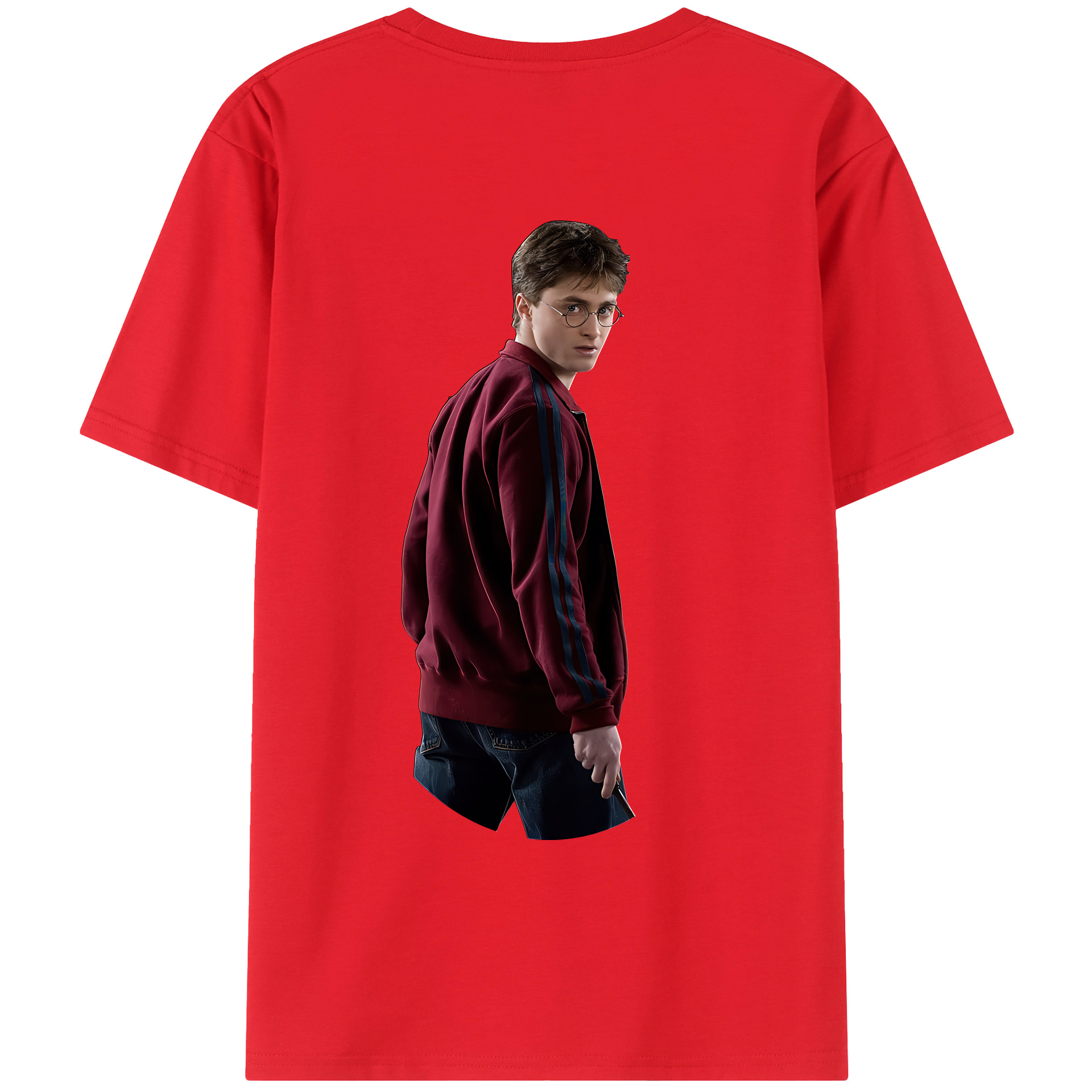 （画像用） Harry Potter ハリー・ポッターシリーズ 綿100％ メンズ半袖Tシャツ（バックプリント） 通気性