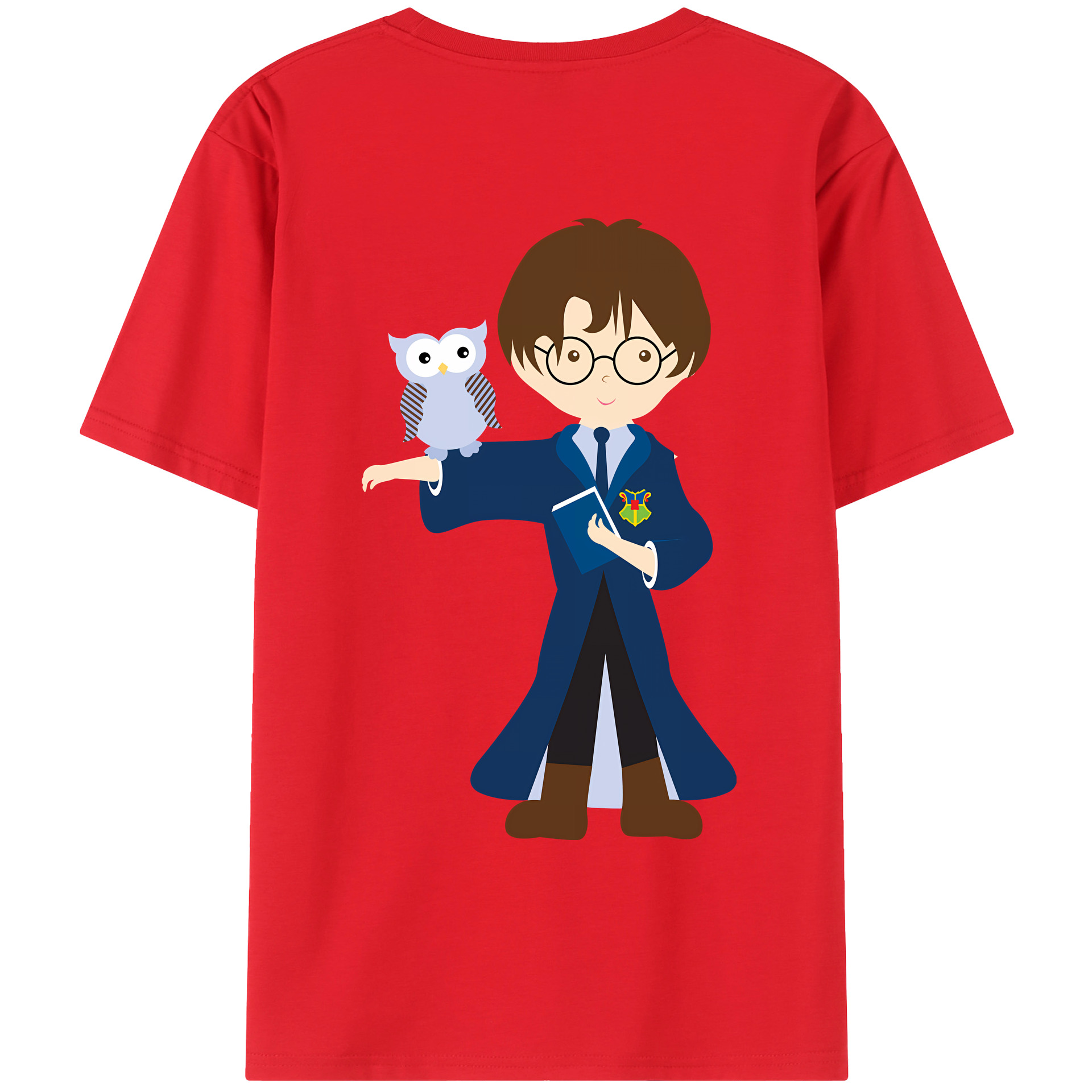（画像用） Harry Potter ハリー・ポッターシリーズ 綿100％ メンズ半袖Tシャツ（バックプリント） 通気性