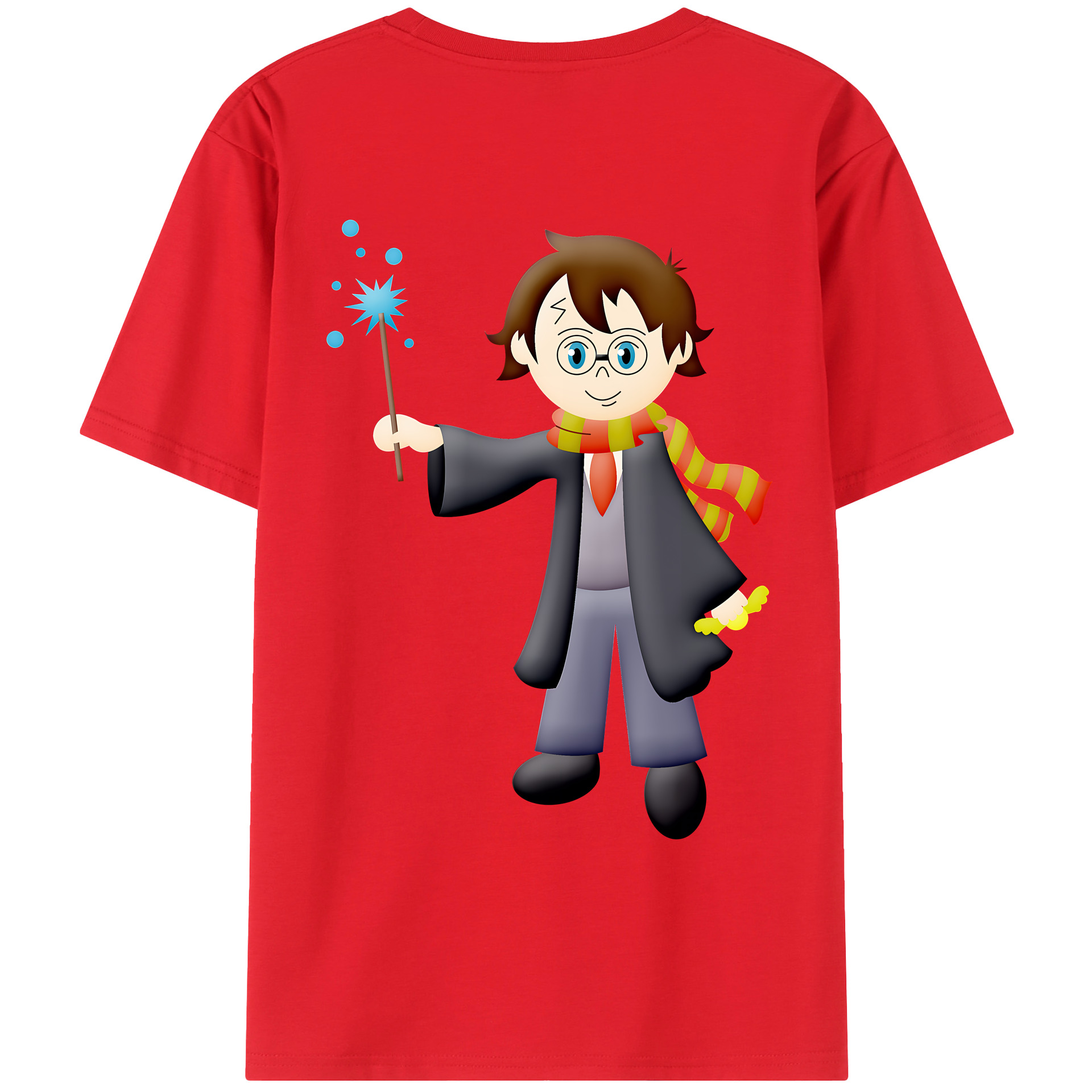 （画像用） Harry Potter ハリー・ポッターシリーズ 綿100％ メンズ半袖Tシャツ（バックプリント） 通気性