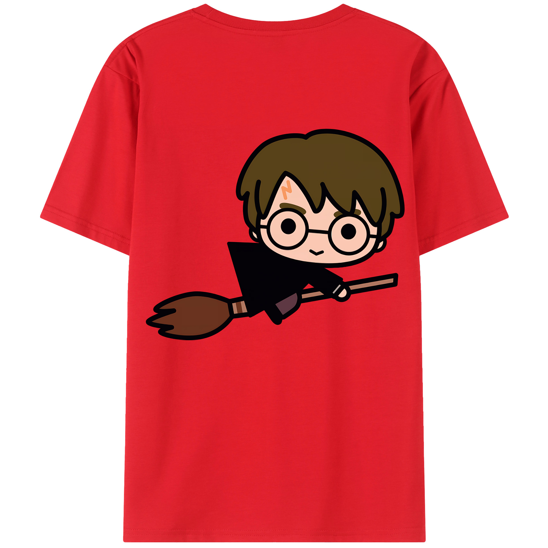 （画像用） Harry Potter ハリー・ポッターシリーズ 綿100％ メンズ半袖Tシャツ（バックプリント） 通気性