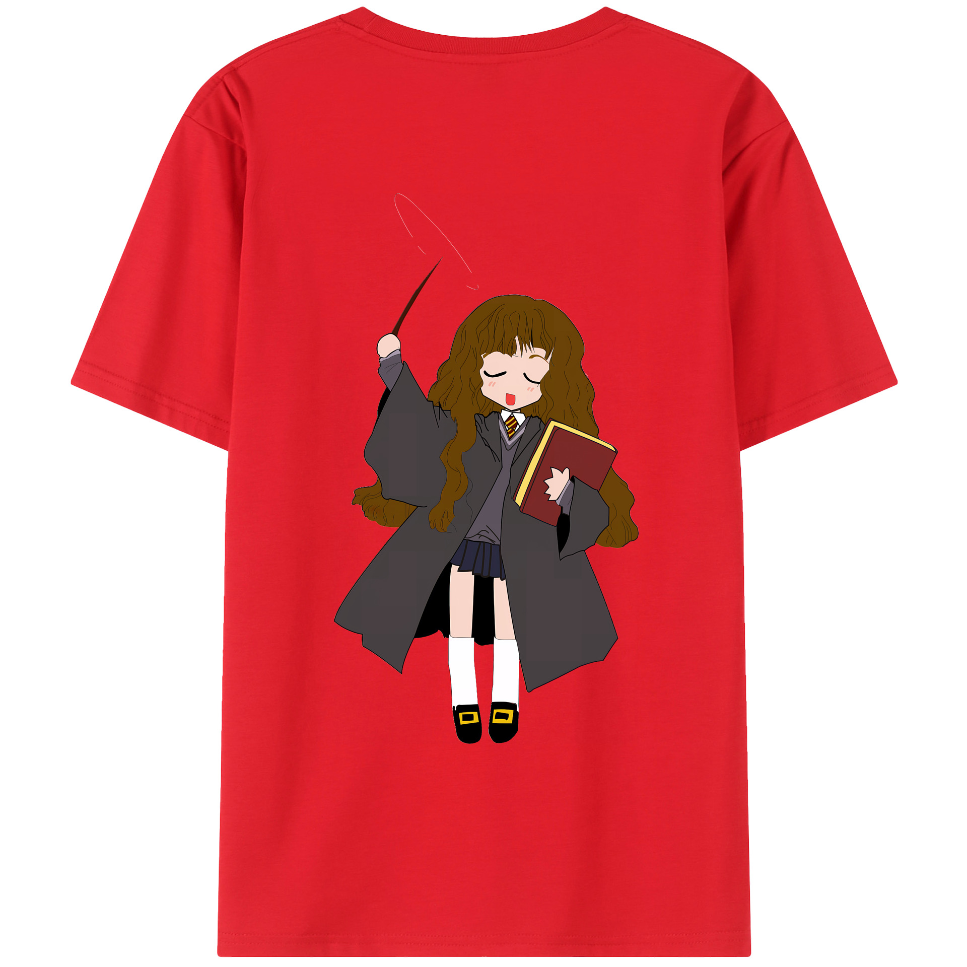 （画像用） Harry Potter ハリー・ポッターシリーズ 綿100％ メンズ半袖Tシャツ（バックプリント） 通気性