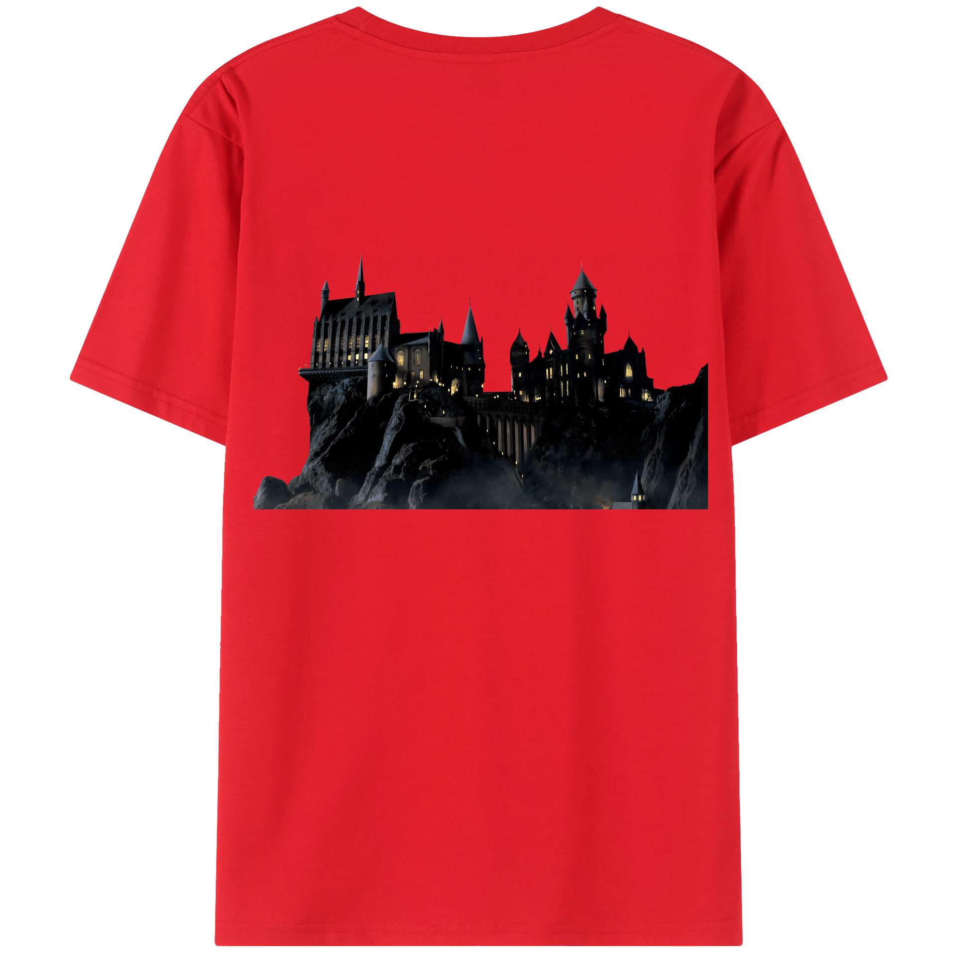 （画像用） Harry Potter ハリー・ポッターシリーズ 綿100％ メンズ半袖Tシャツ（バックプリント） 通気性