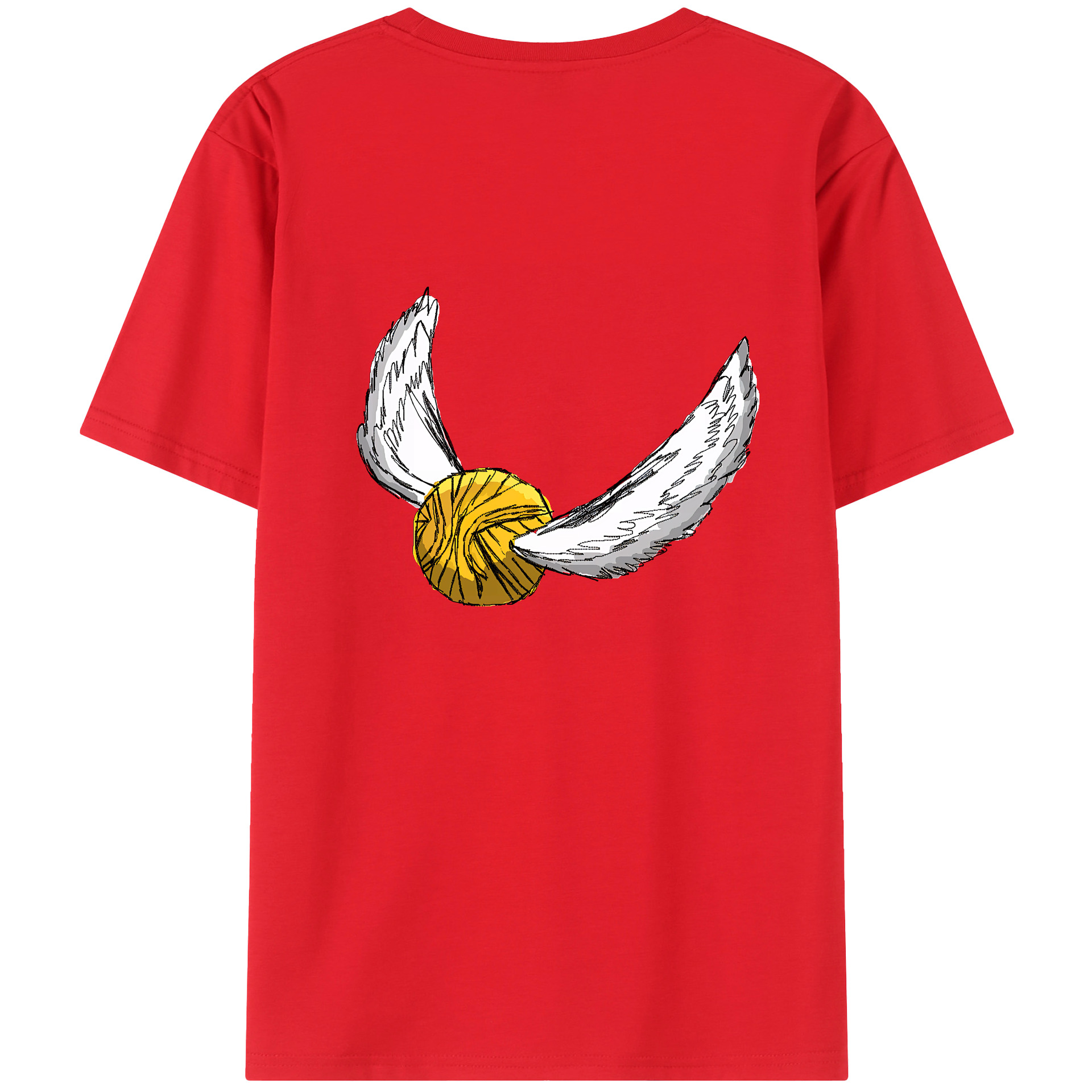 （画像用） Harry Potter ハリー・ポッターシリーズ 綿100％ メンズ半袖Tシャツ（バックプリント） 通気性