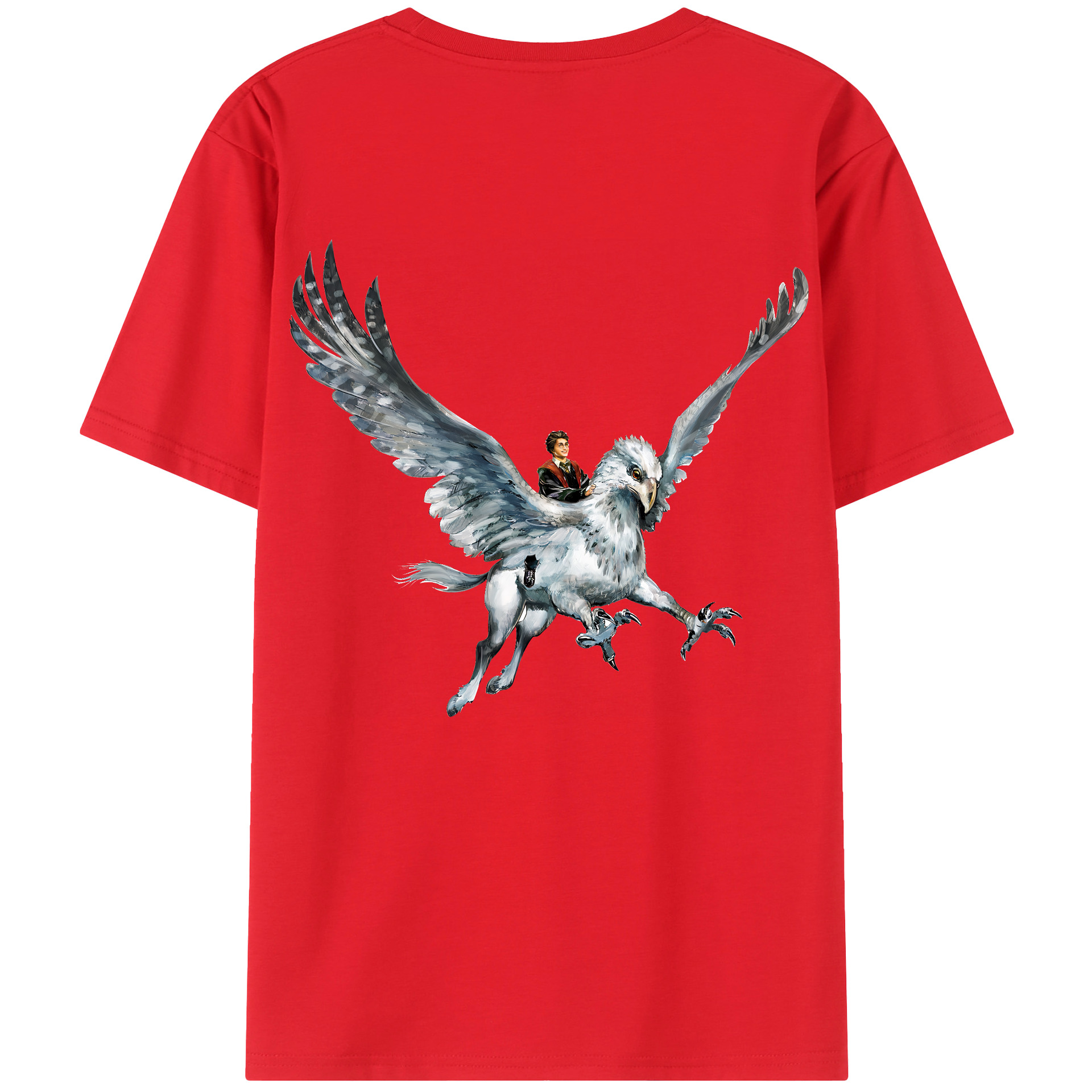（画像用） Harry Potter ハリー・ポッターシリーズ 綿100％ メンズ半袖Tシャツ（バックプリント） 通気性