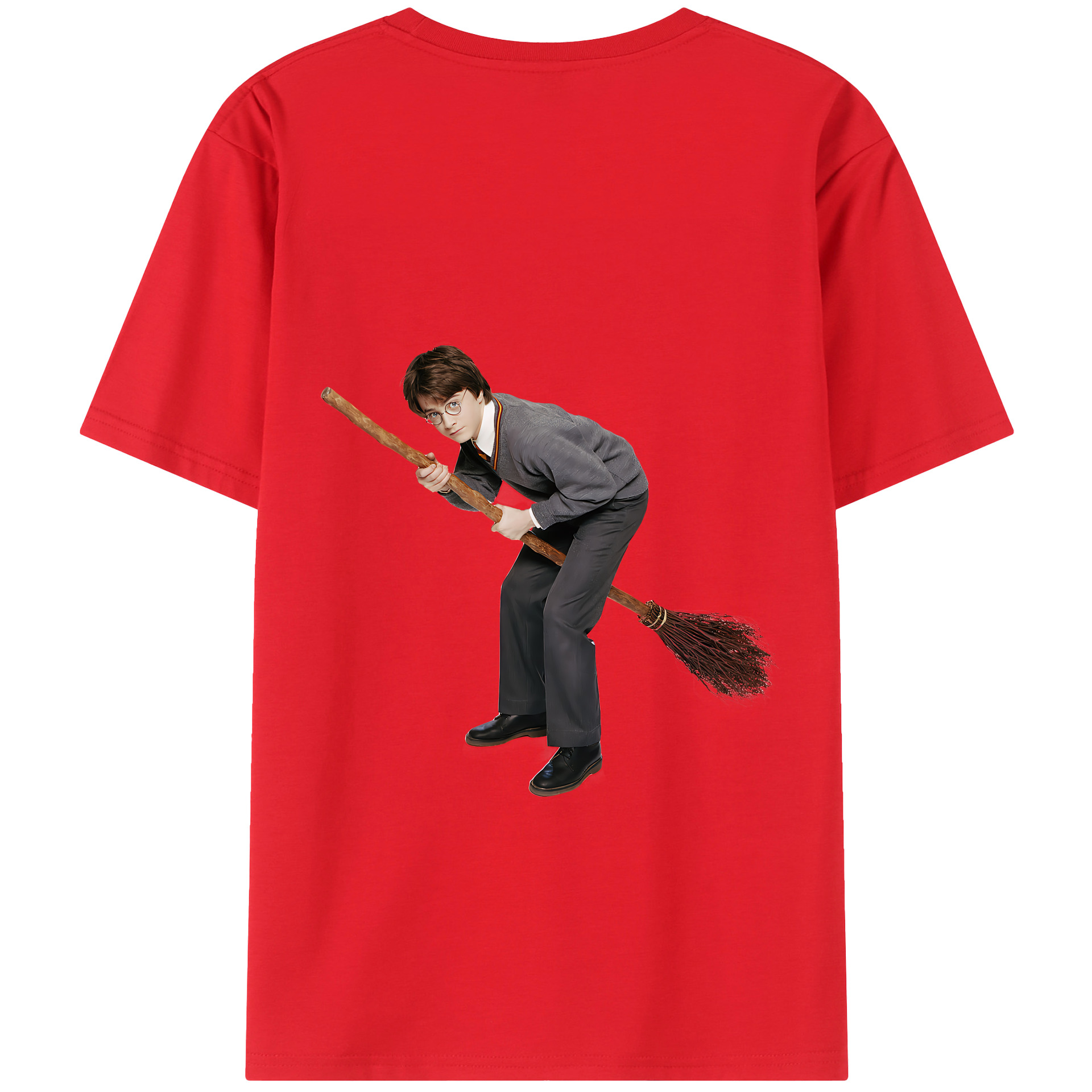 （画像用） Harry Potter ハリー・ポッターシリーズ 綿100％ メンズ半袖Tシャツ（バックプリント） 通気性