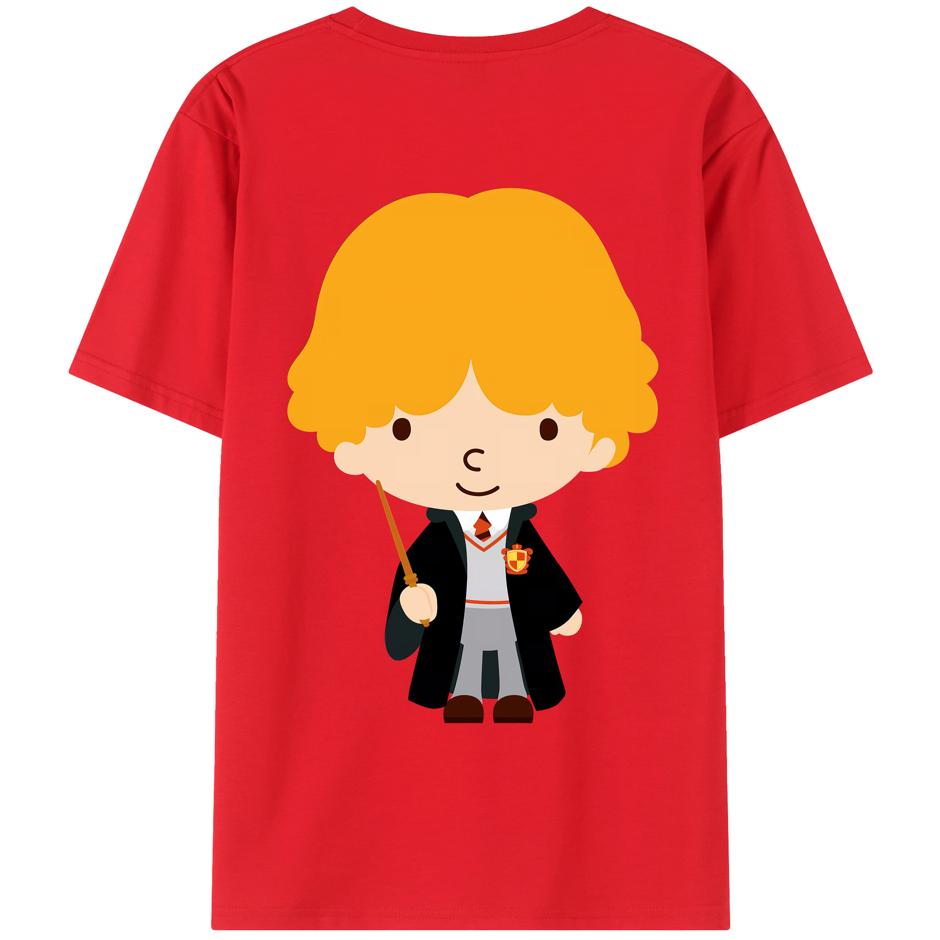 （画像用） Harry Potter ハリー・ポッターシリーズ 綿100％ メンズ半袖Tシャツ（バックプリント） 通気性