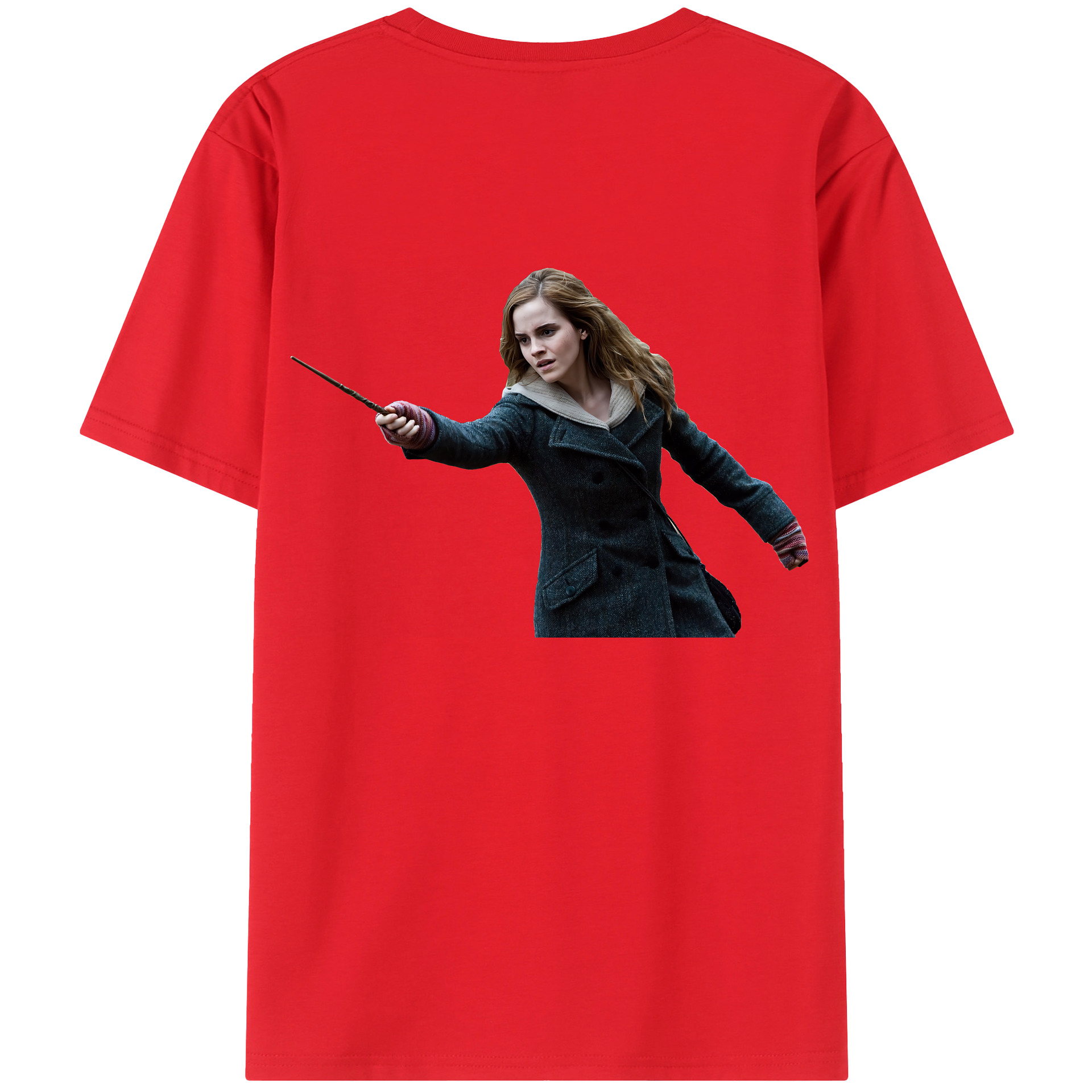 （画像用） Harry Potter ハリー・ポッターシリーズ 綿100％ メンズ半袖Tシャツ（バックプリント） 通気性