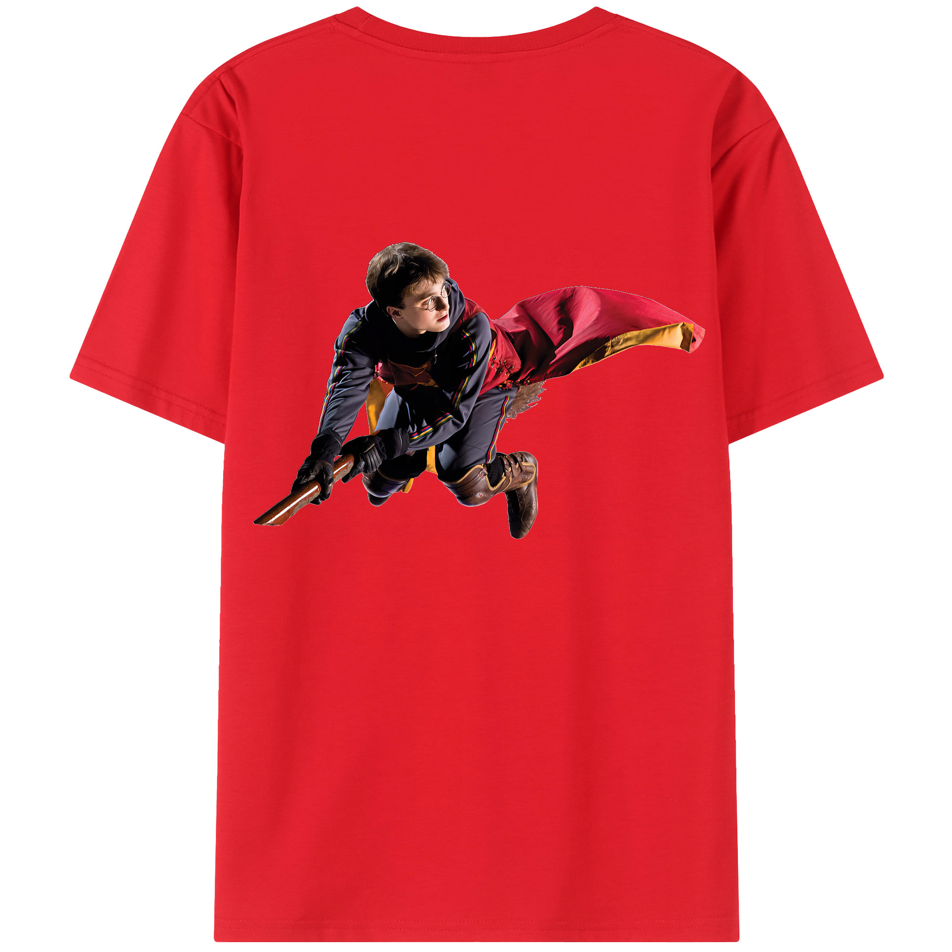 （画像用） Harry Potter ハリー・ポッターシリーズ 綿100％ メンズ半袖Tシャツ（バックプリント） 通気性
