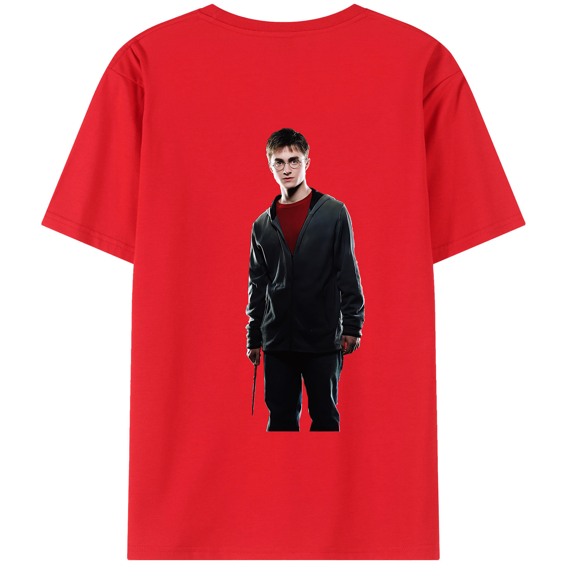 （画像用） Harry Potter ハリー・ポッターシリーズ 綿100％ メンズ半袖Tシャツ（バックプリント） 通気性
