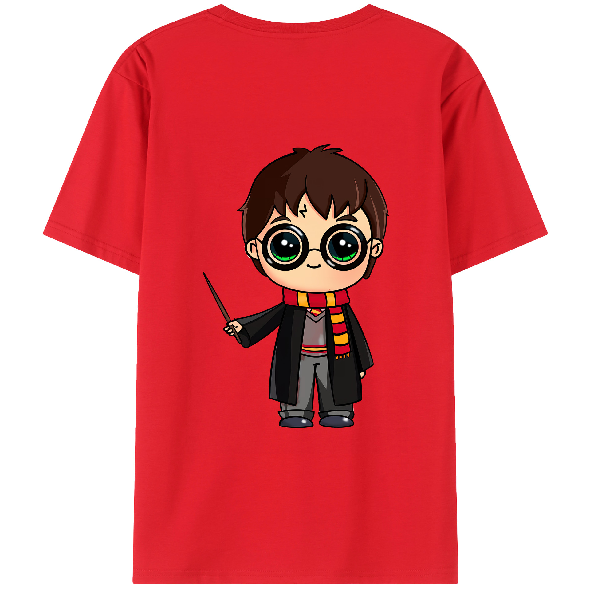 （画像用） Harry Potter ハリー・ポッターシリーズ 綿100％ メンズ半袖Tシャツ（バックプリント） 通気性