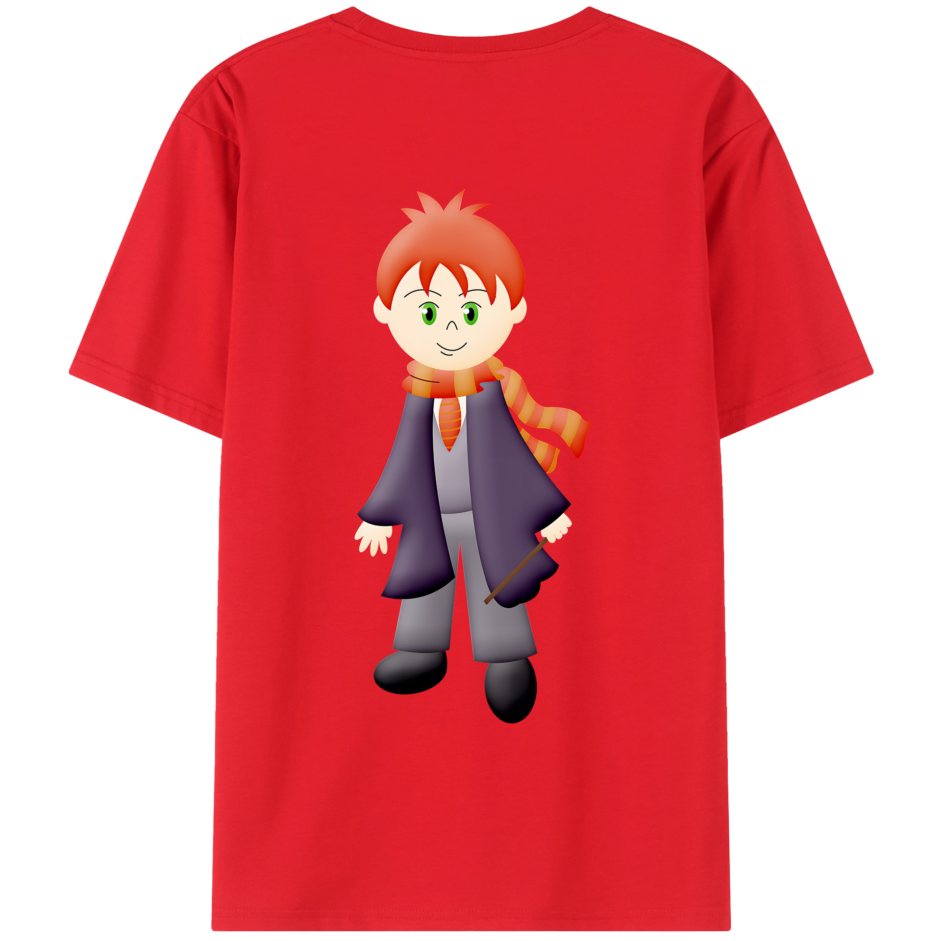 （画像用） Harry Potter ハリー・ポッターシリーズ 綿100％ メンズ半袖Tシャツ（バックプリント） 通気性