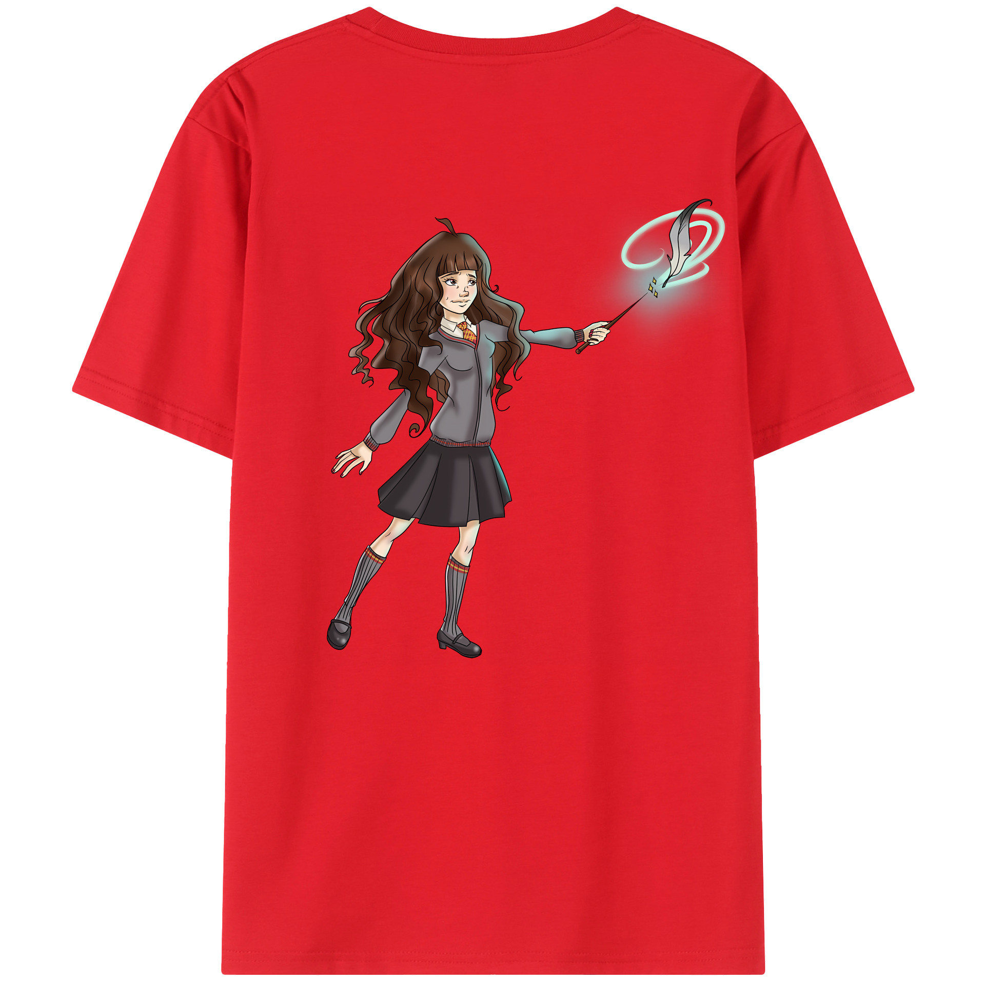 （画像用） Harry Potter ハリー・ポッターシリーズ 綿100％ メンズ半袖Tシャツ（バックプリント） 通気性
