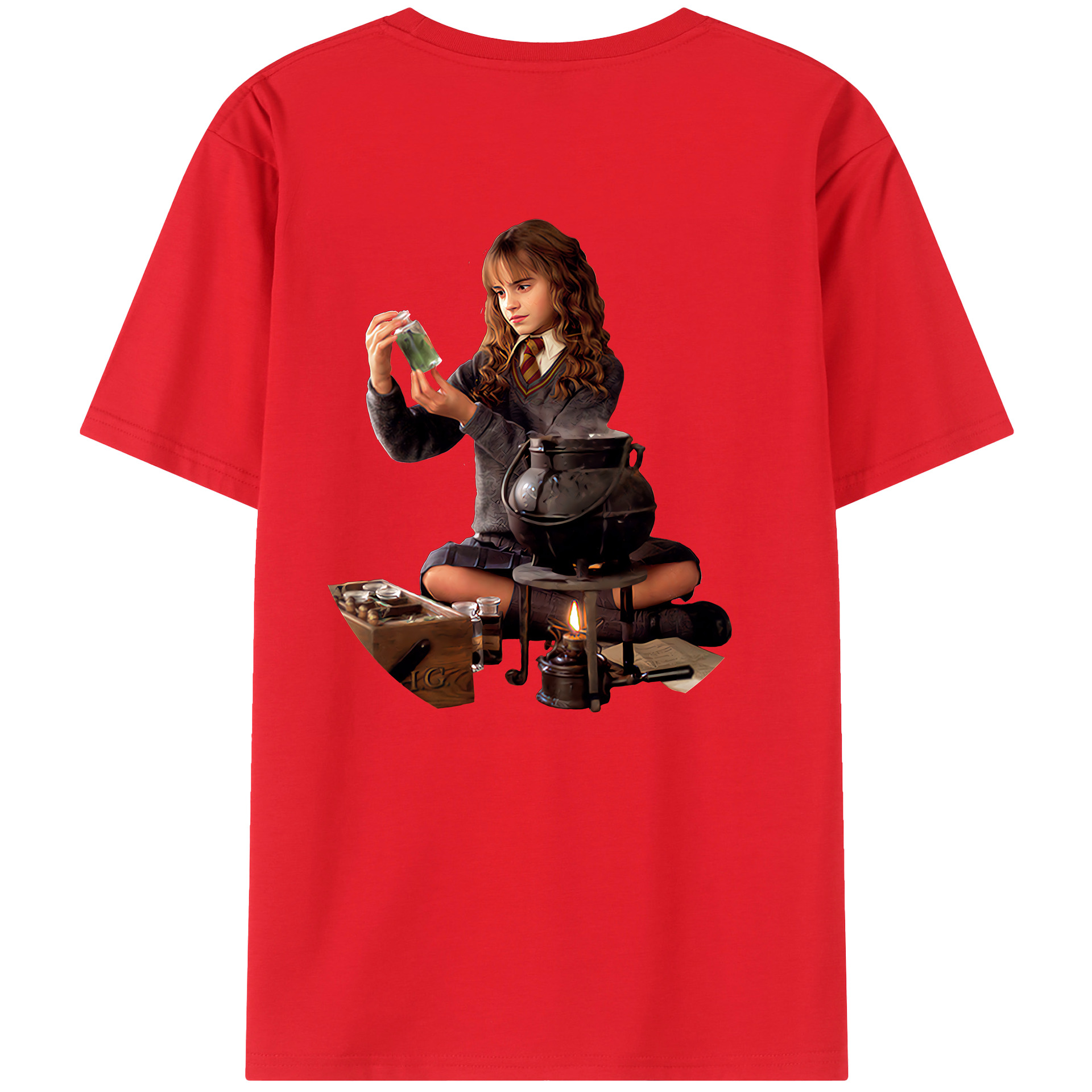 （画像用） Harry Potter ハリー・ポッターシリーズ 綿100％ メンズ半袖Tシャツ（バックプリント） 通気性