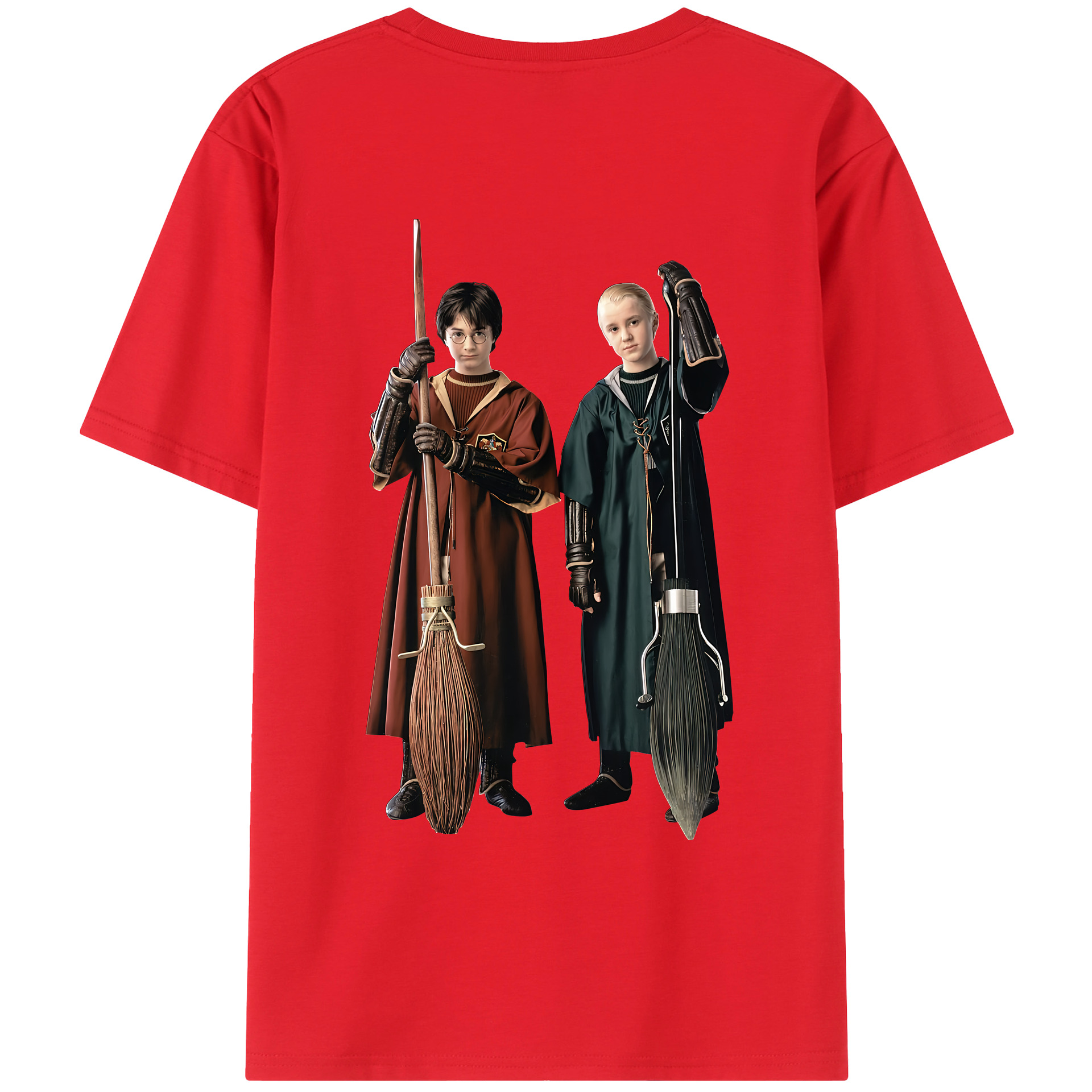 （画像用） Harry Potter ハリー・ポッターシリーズ 綿100％ メンズ半袖Tシャツ（バックプリント） 通気性