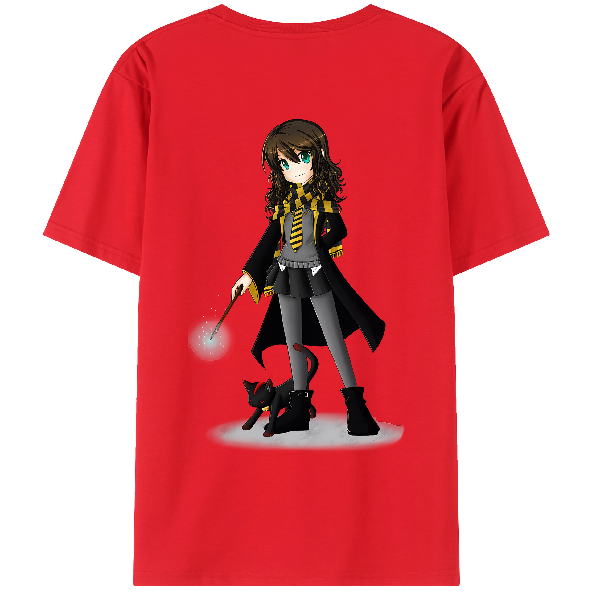 （画像用） Harry Potter ハリー・ポッターシリーズ 綿100％ メンズ半袖Tシャツ（バックプリント） 通気性