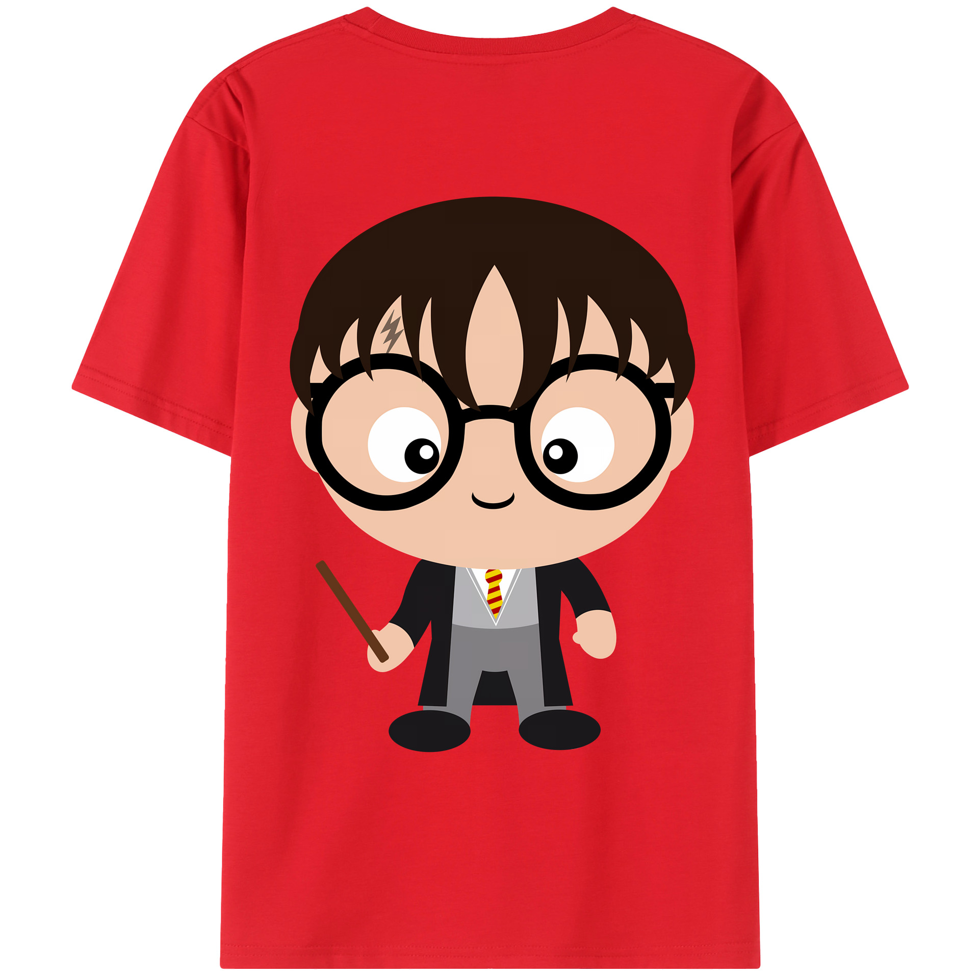 （画像用） Harry Potter ハリー・ポッターシリーズ 綿100％ メンズ半袖Tシャツ（バックプリント） 通気性