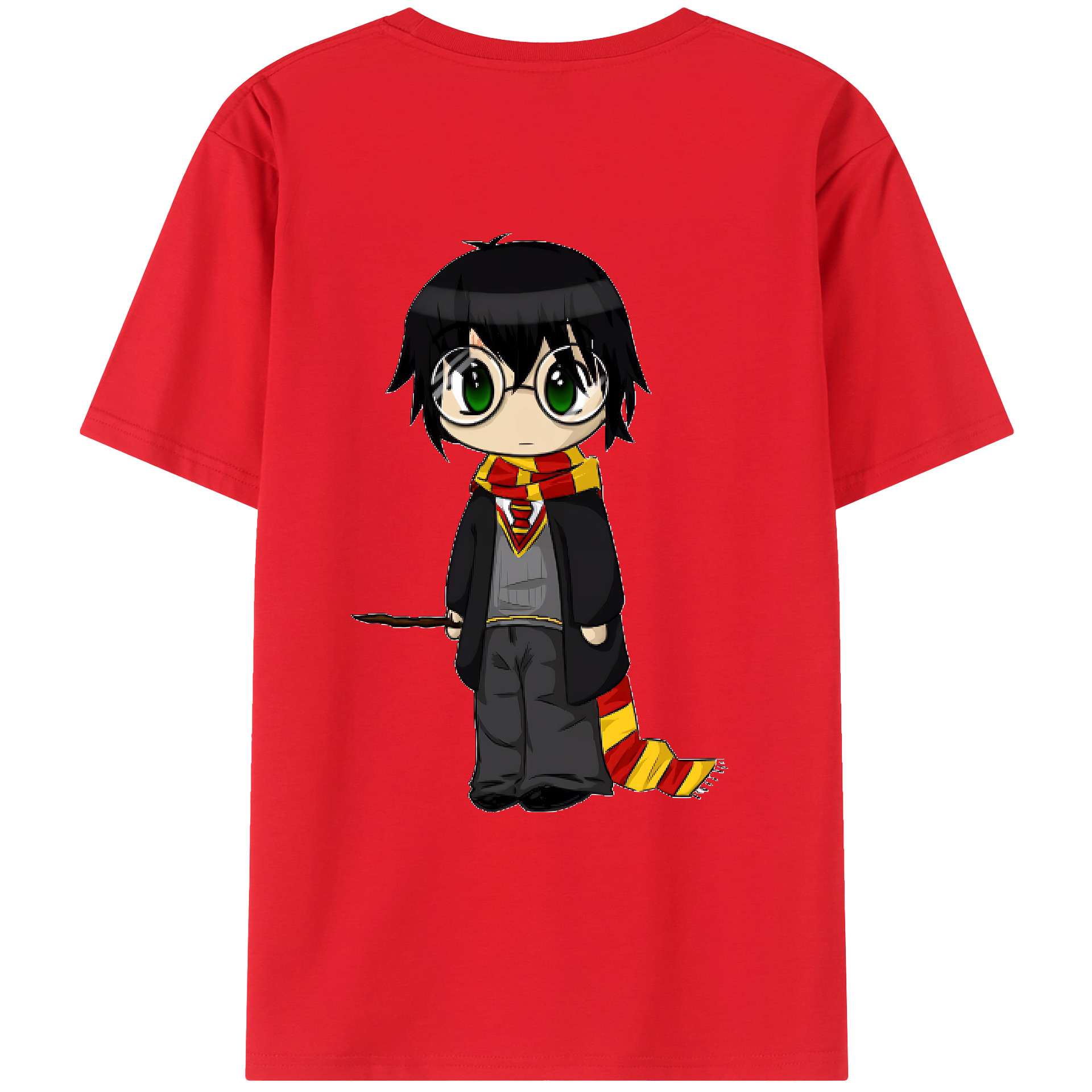 （画像用） Harry Potter ハリー・ポッターシリーズ 綿100％ メンズ半袖Tシャツ（バックプリント） 通気性
