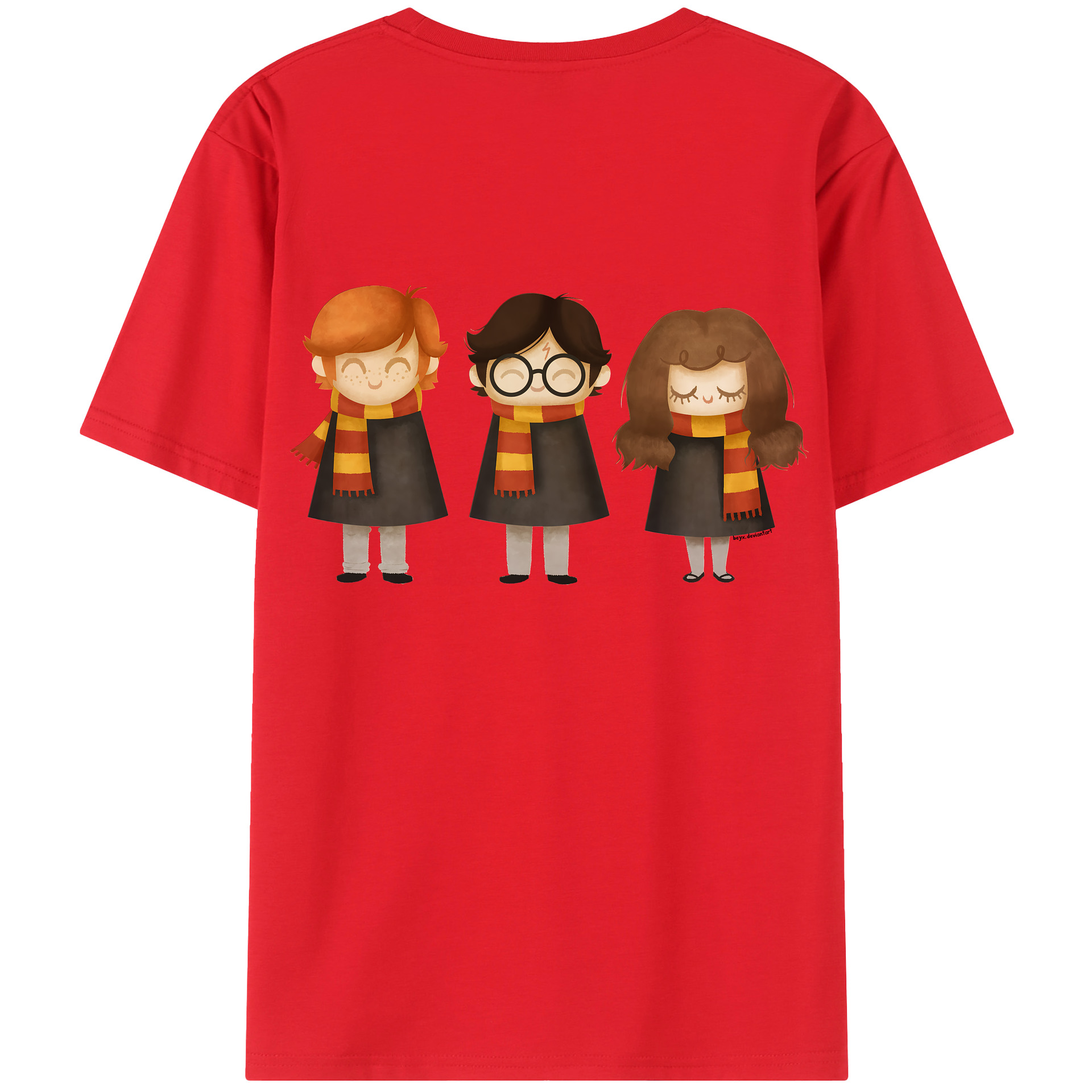 （画像用） Harry Potter ハリー・ポッターシリーズ 綿100％ メンズ半袖Tシャツ（バックプリント） 通気性