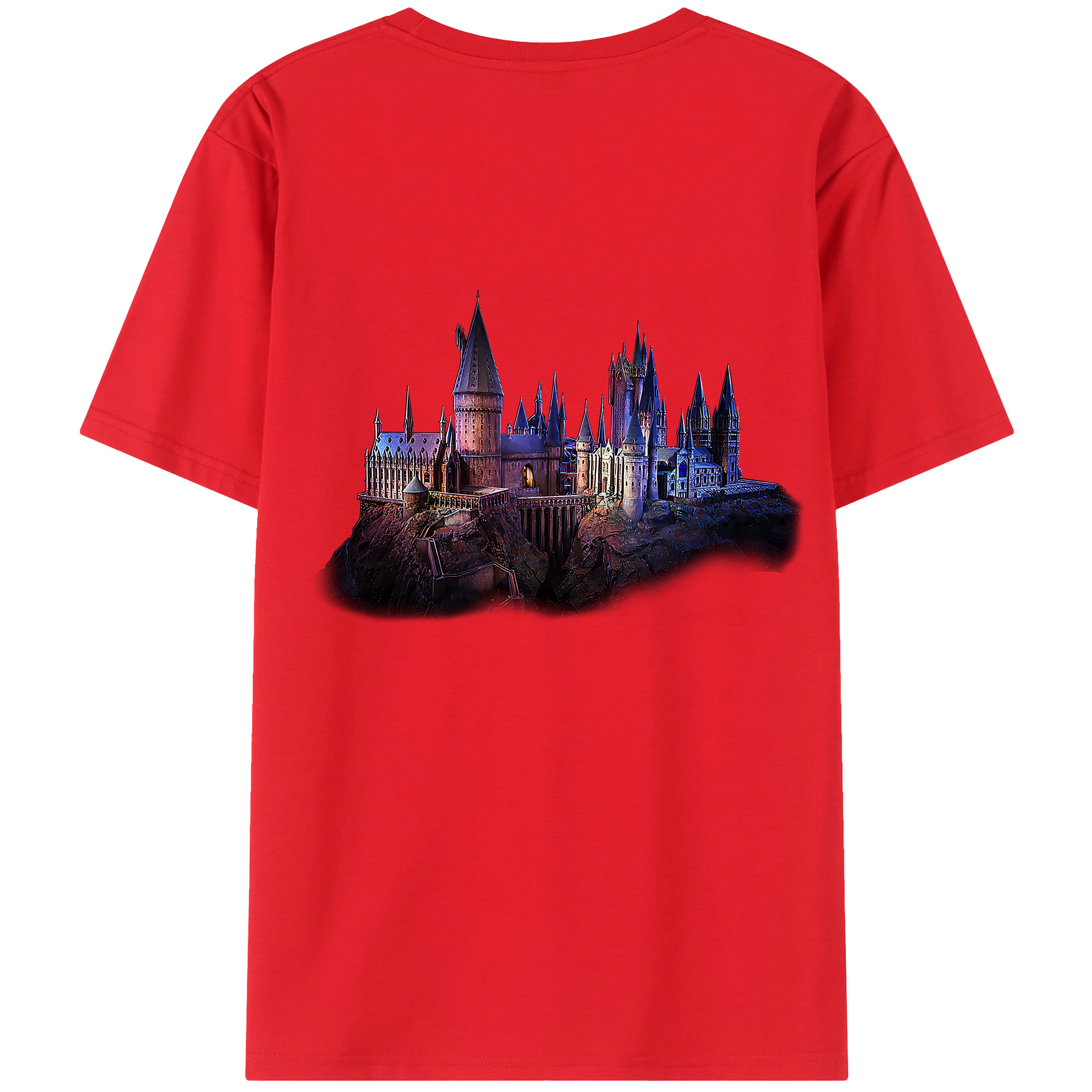 （画像用） Harry Potter ハリー・ポッターシリーズ 綿100％ メンズ半袖Tシャツ（バックプリント） 通気性