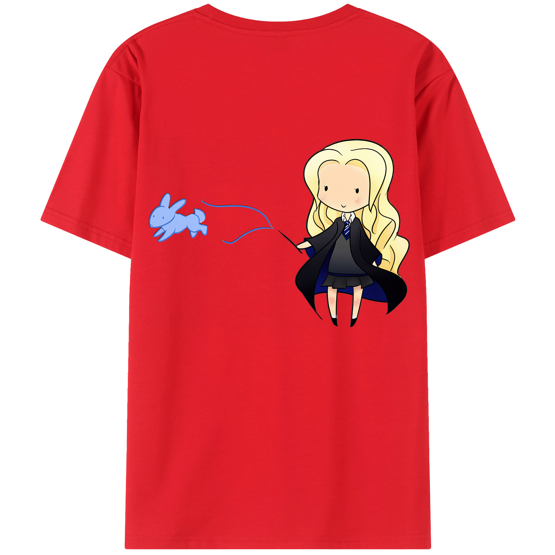 （画像用） Harry Potter ハリー・ポッターシリーズ 綿100％ メンズ半袖Tシャツ（バックプリント） 通気性