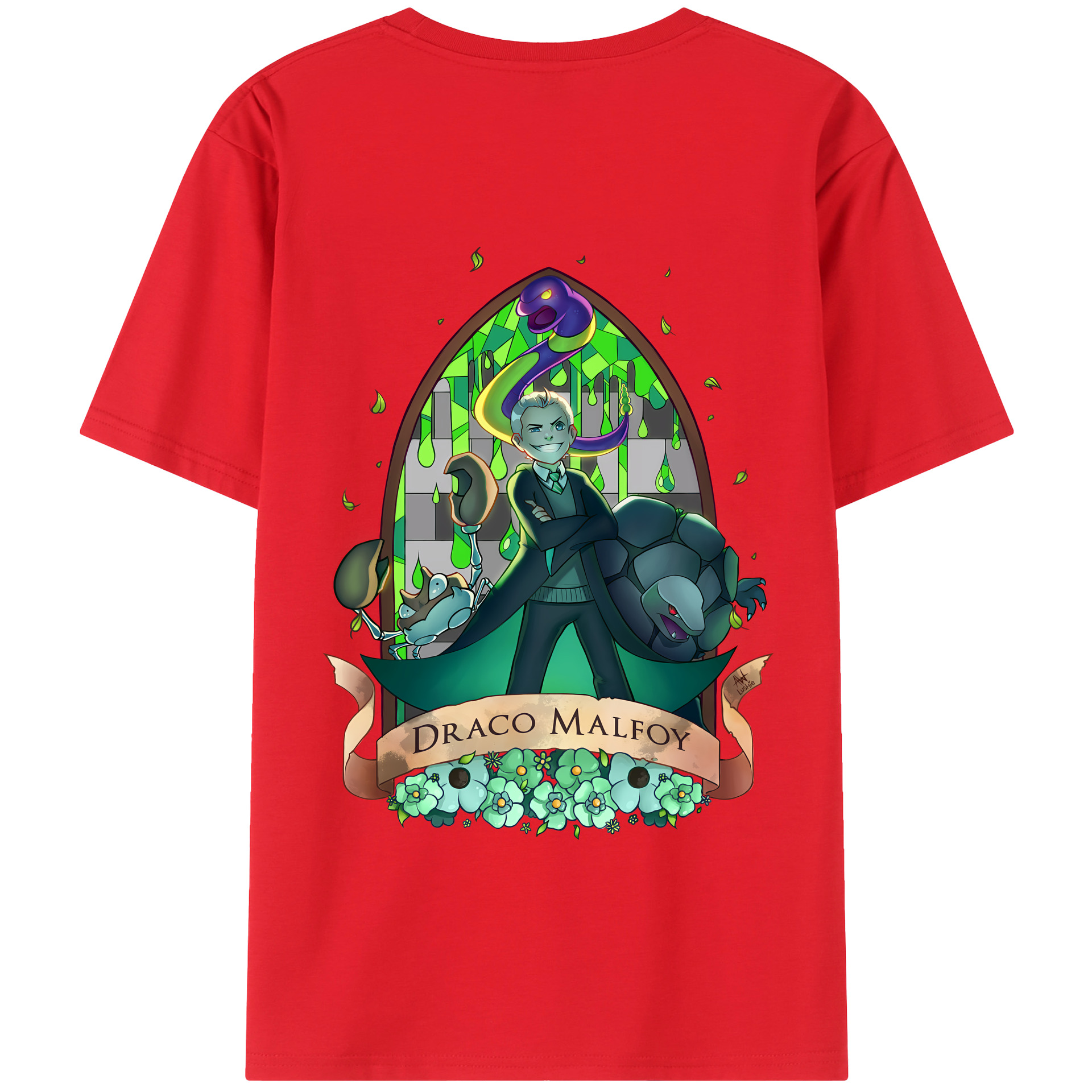 （画像用） Harry Potter ハリー・ポッターシリーズ 綿100％ メンズ半袖Tシャツ（バックプリント） 通気性