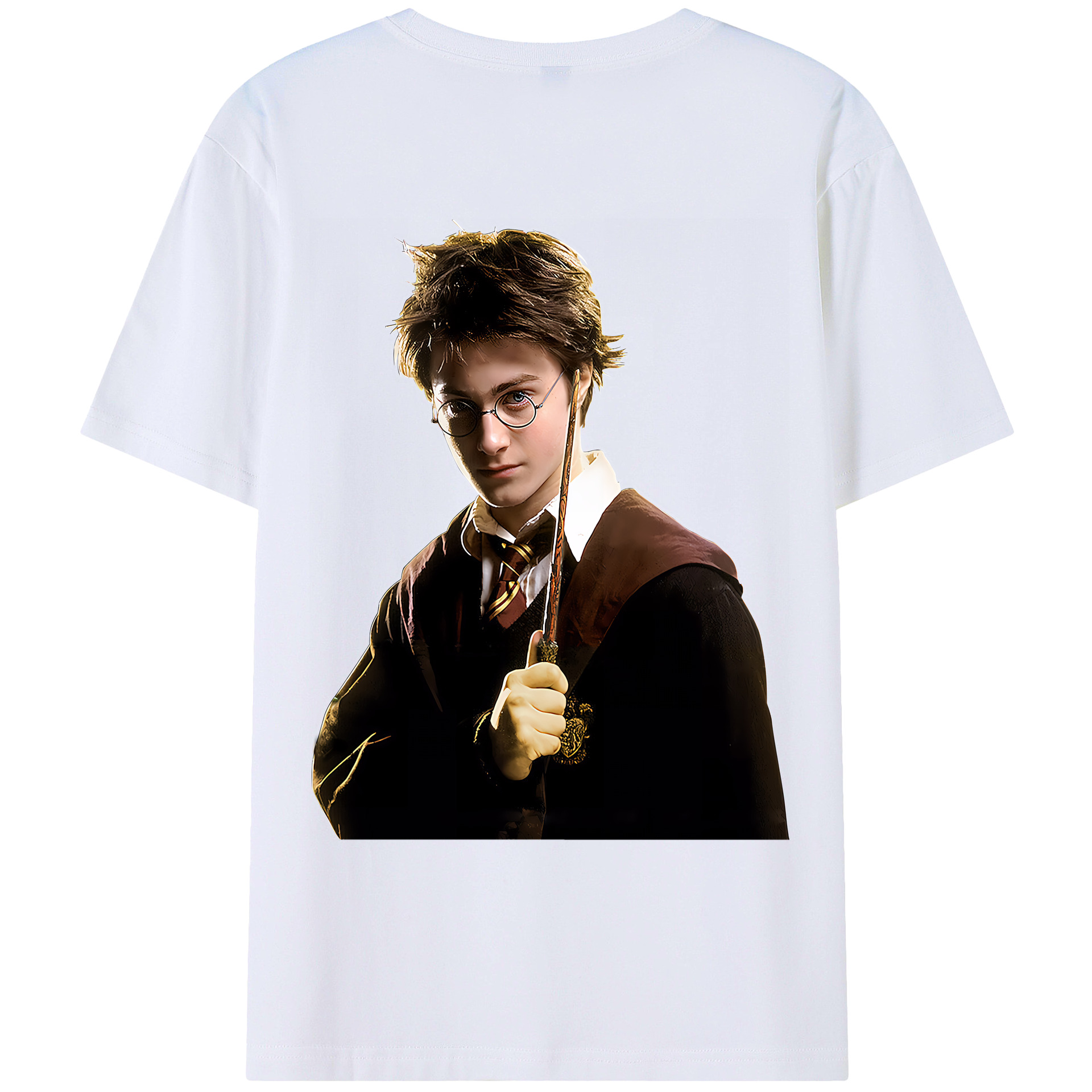 （画像用） Harry Potter ハリー・ポッターシリーズ 綿100％ メンズ半袖Tシャツ（バックプリント） 通気性