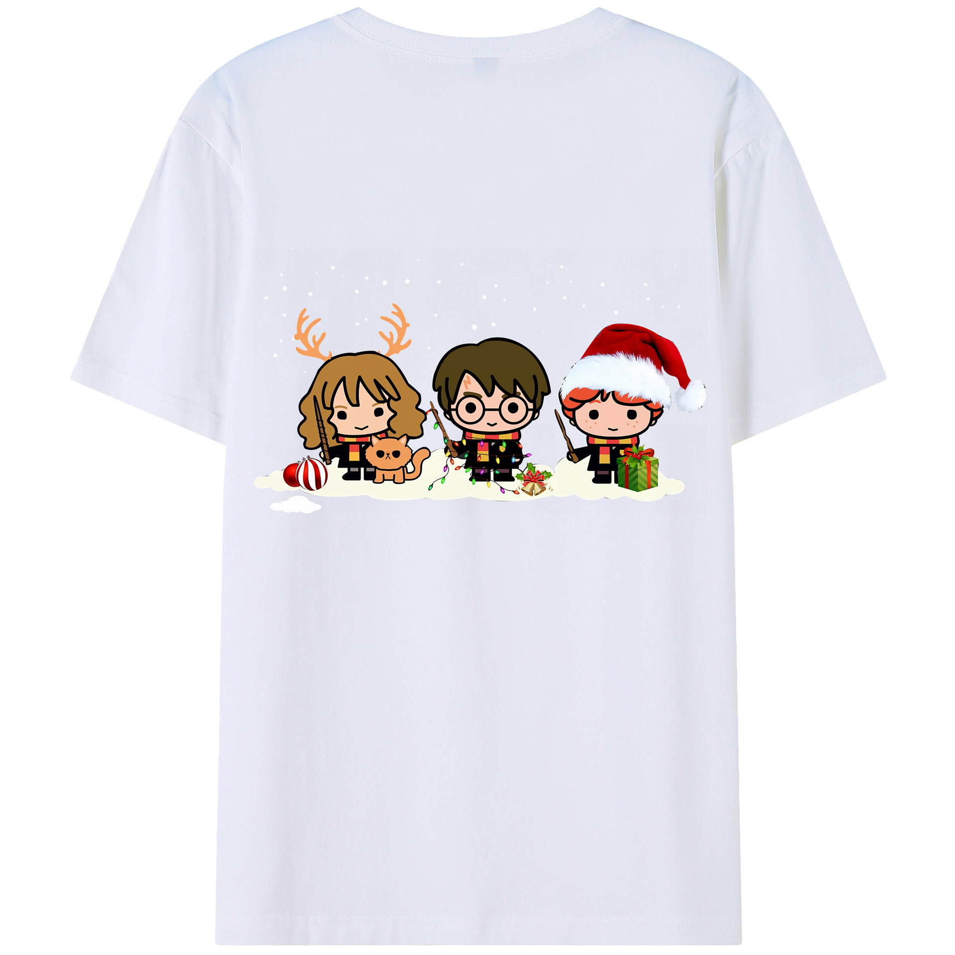 （画像用） Harry Potter ハリー・ポッターシリーズ 綿100％ メンズ半袖Tシャツ（バックプリント） 通気性