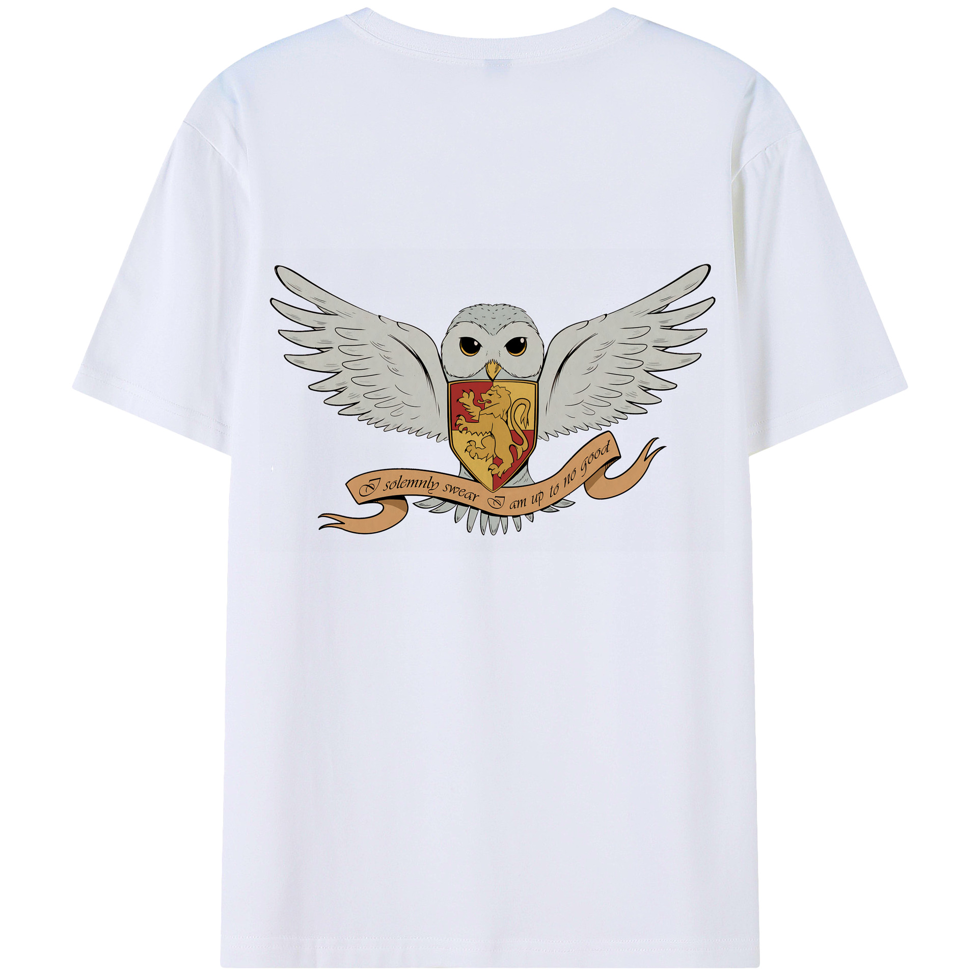 （画像用） Harry Potter ハリー・ポッターシリーズ 綿100％ メンズ半袖Tシャツ（バックプリント） 通気性