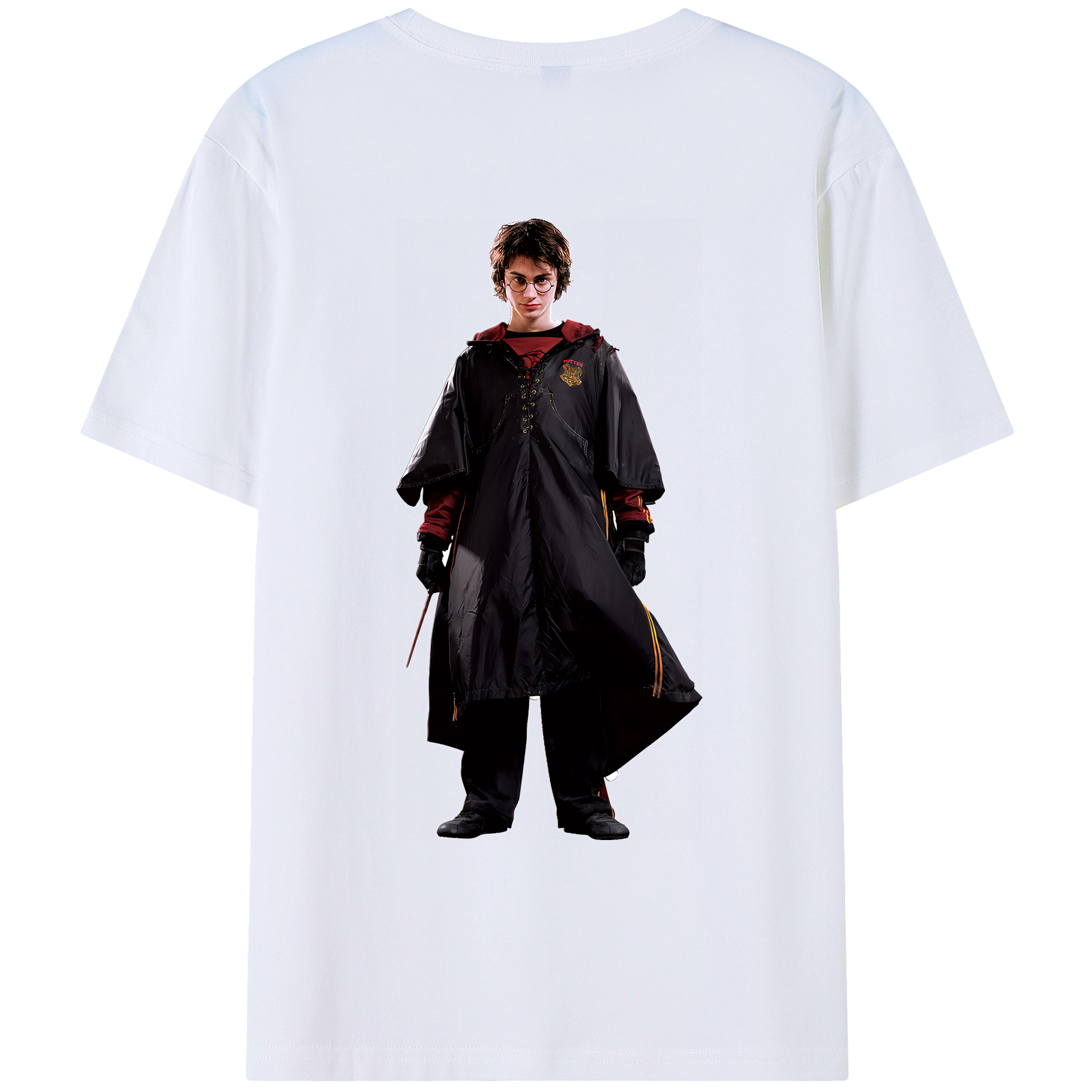（画像用） Harry Potter ハリー・ポッターシリーズ 綿100％ メンズ半袖Tシャツ（バックプリント） 通気性