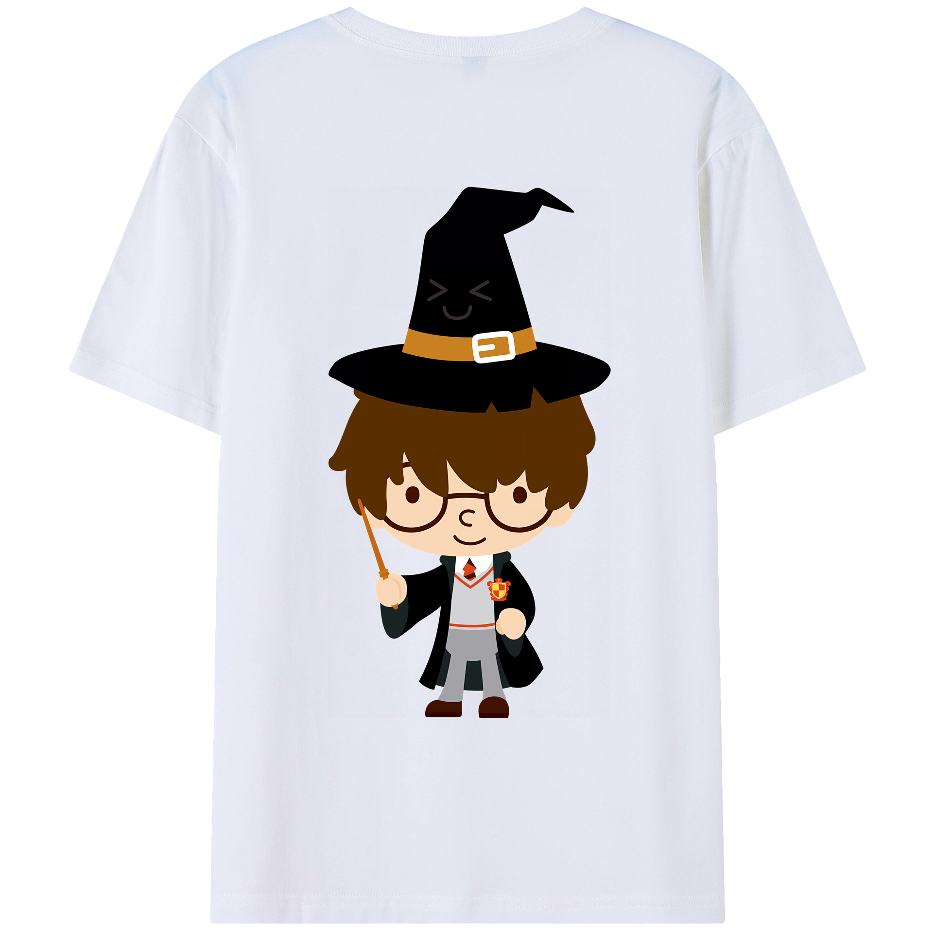 （画像用） Harry Potter ハリー・ポッターシリーズ 綿100％ メンズ半袖Tシャツ（バックプリント） 通気性