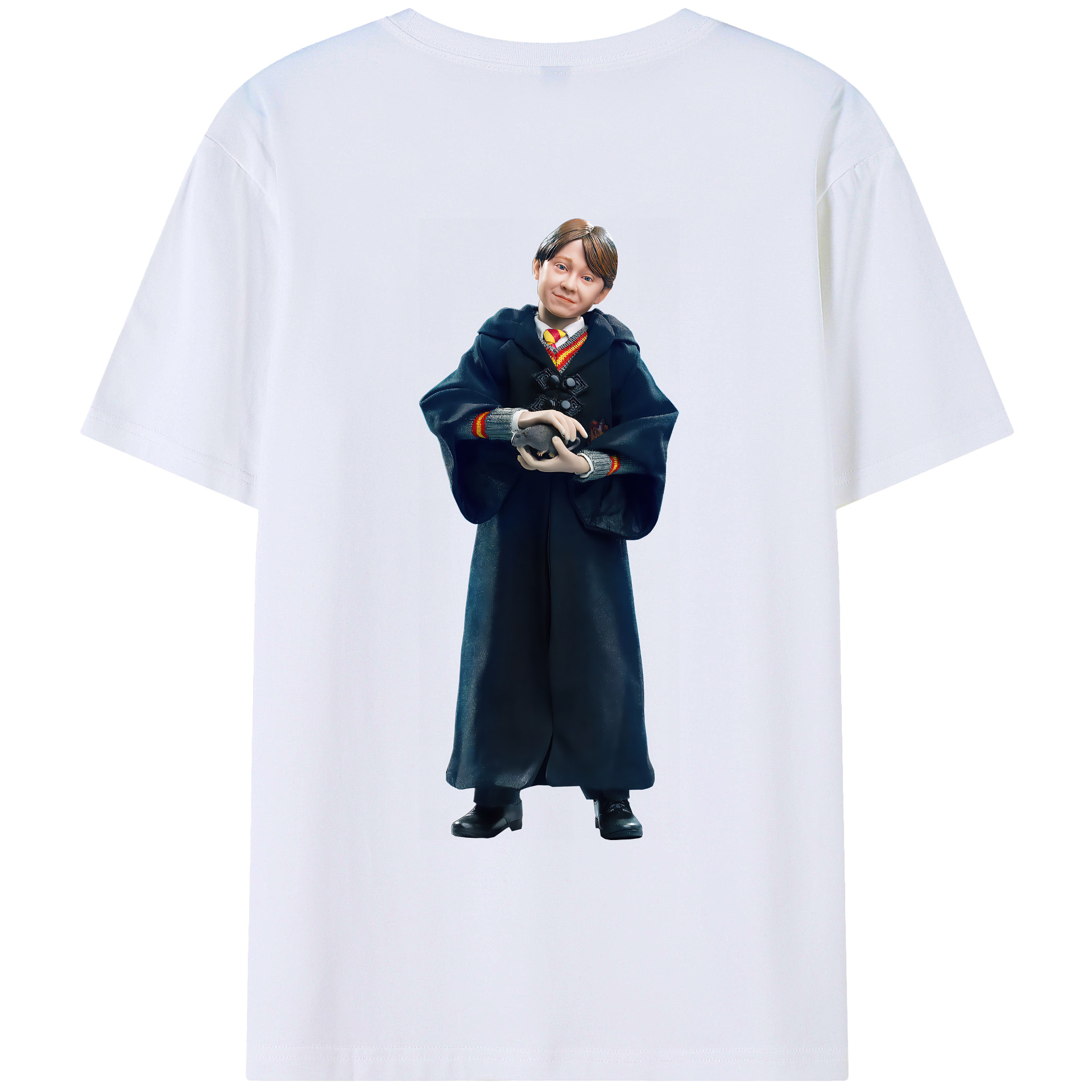 （画像用） Harry Potter ハリー・ポッターシリーズ 綿100％ メンズ半袖Tシャツ（バックプリント） 通気性