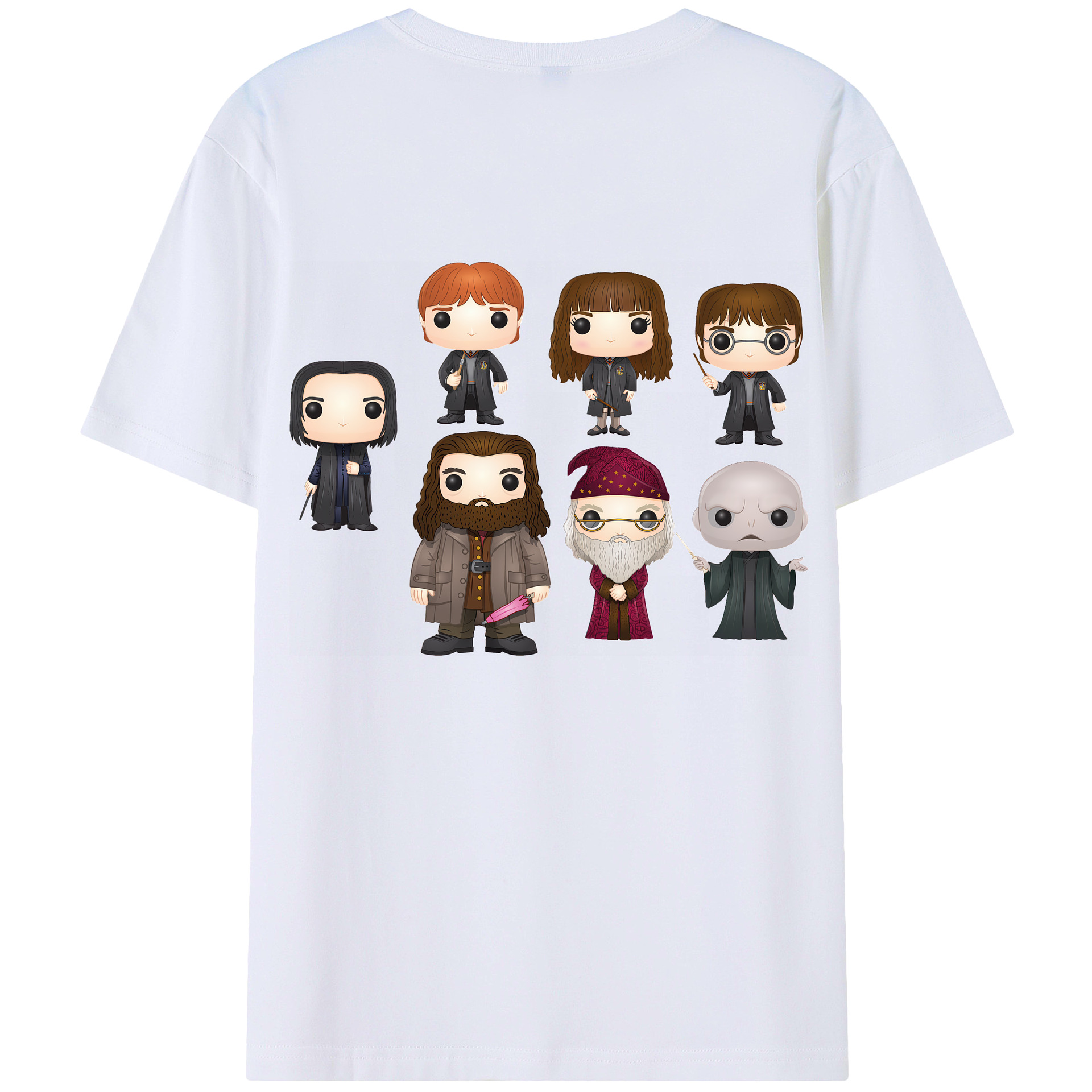 （画像用） Harry Potter ハリー・ポッターシリーズ 綿100％ メンズ半袖Tシャツ（バックプリント） 通気性