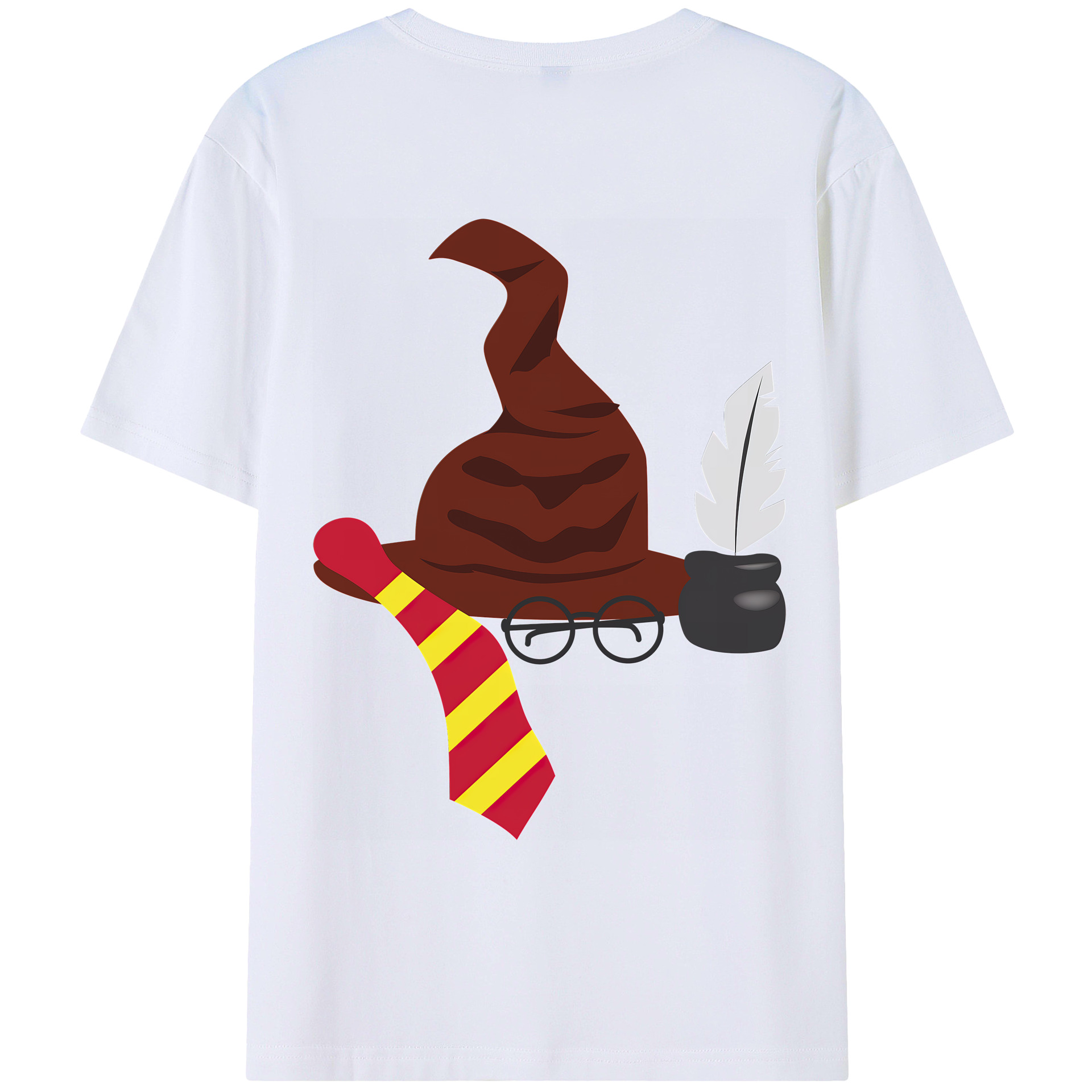 （画像用） Harry Potter ハリー・ポッターシリーズ 綿100％ メンズ半袖Tシャツ（バックプリント） 通気性